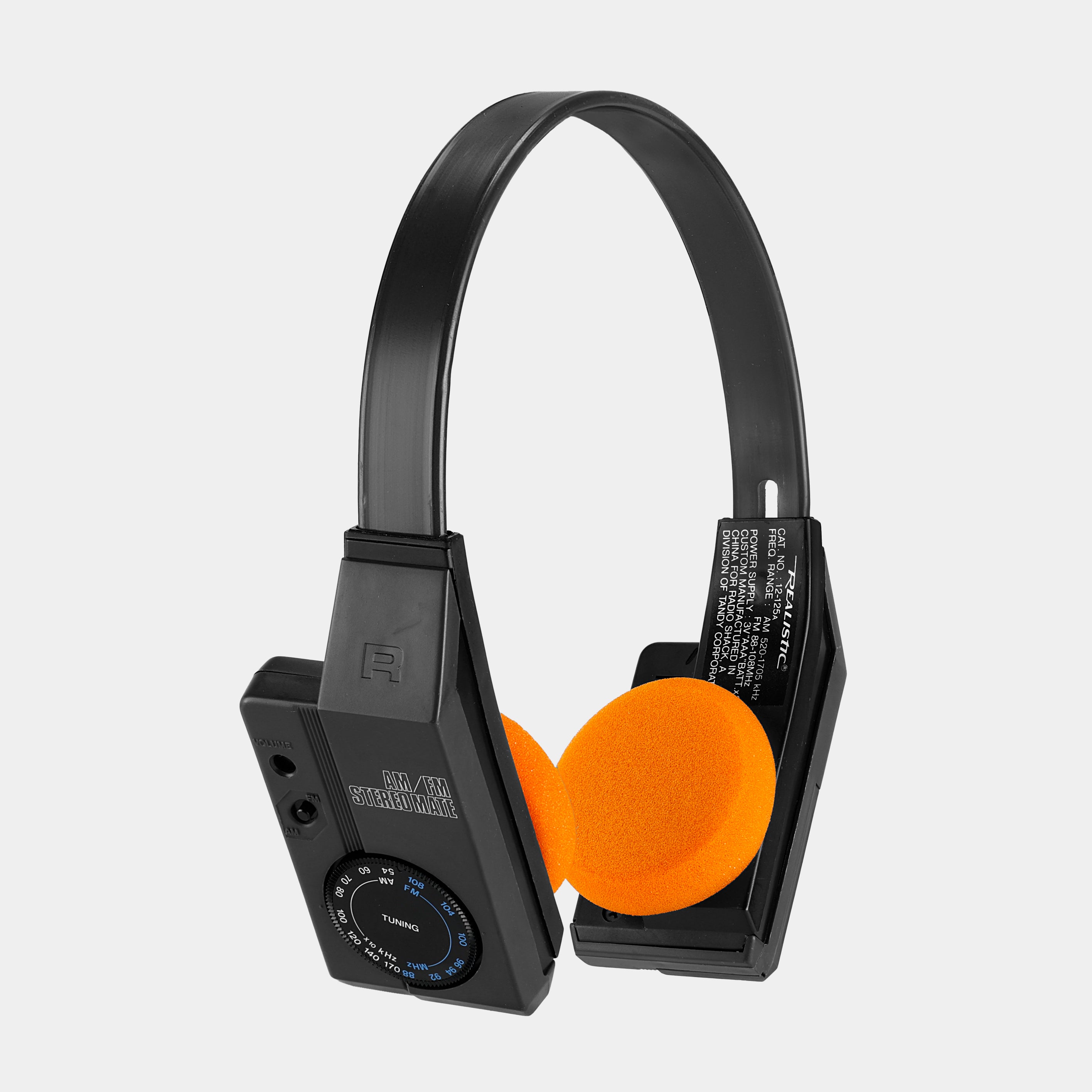 Realistic AM/FM Stereo Mate On-Ear Radio Headphones