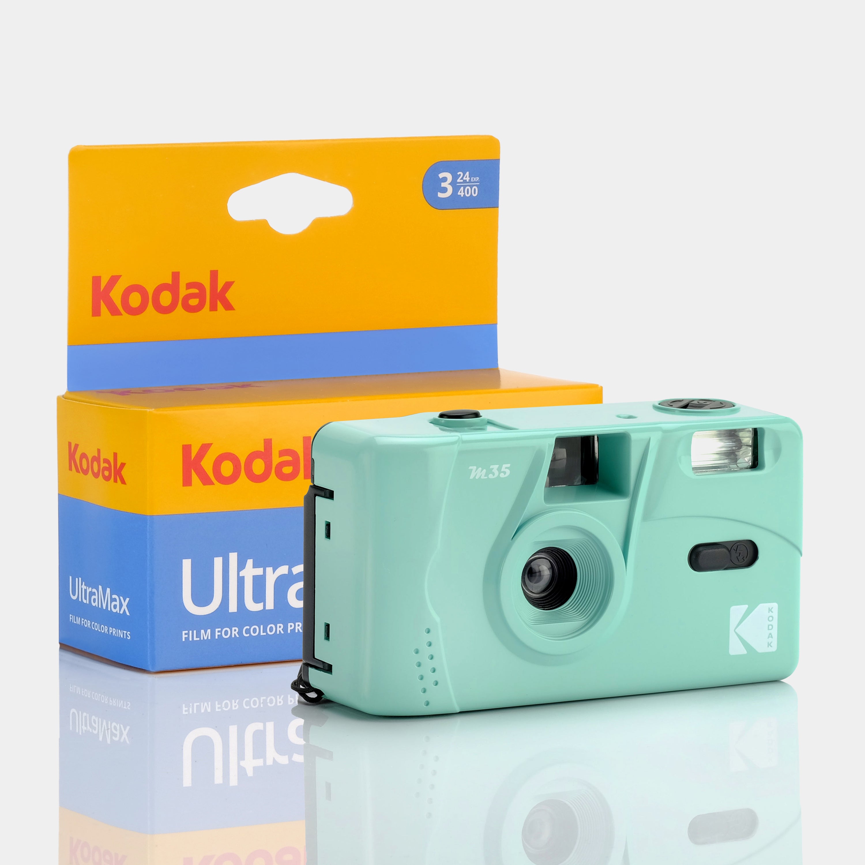 Kodak M35 Reusable 35mm Point and Shoot Mint Camera With 3-Pack Kodak UltraMax Film