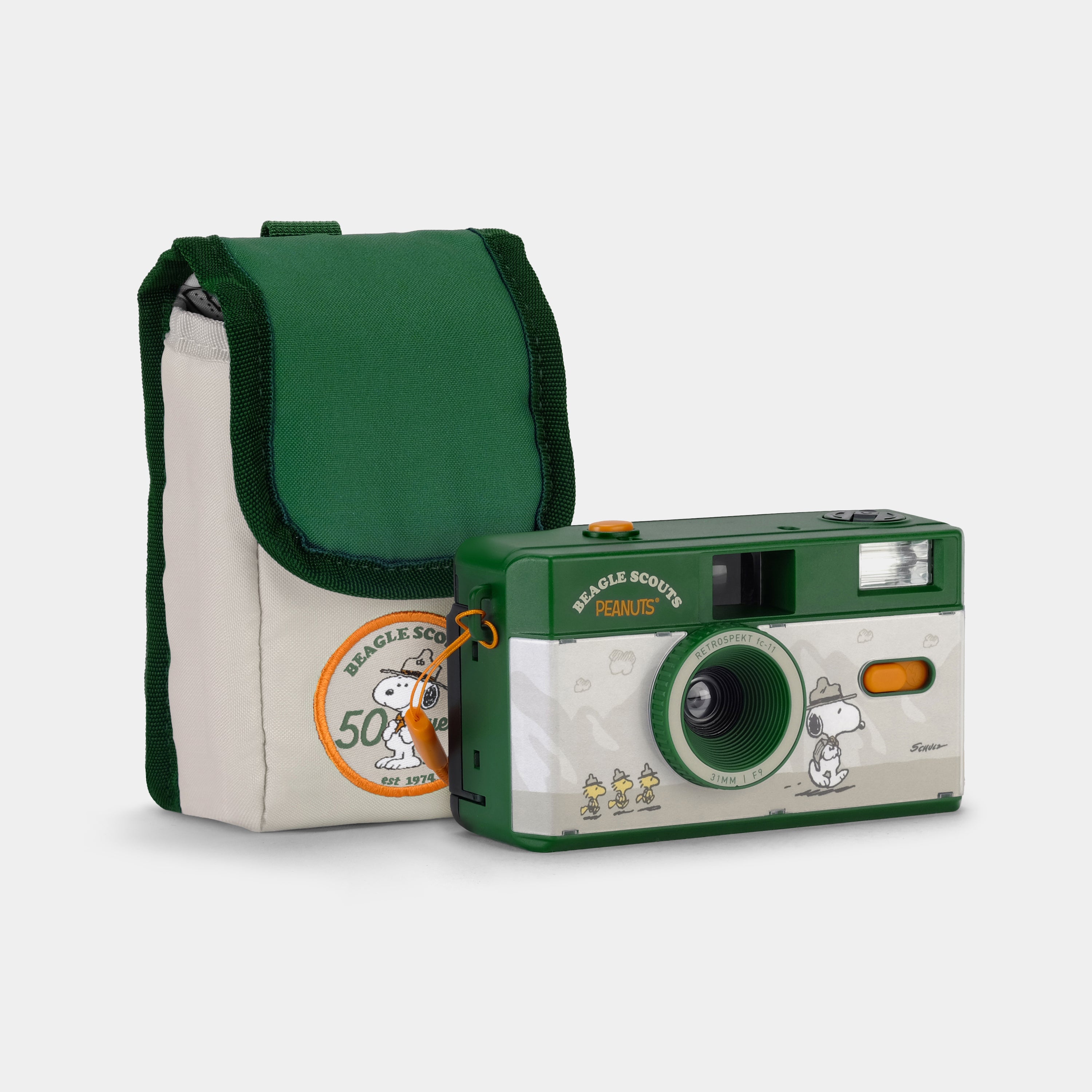 Peanuts Beagle Scouts 35mm Film Camera & Bag