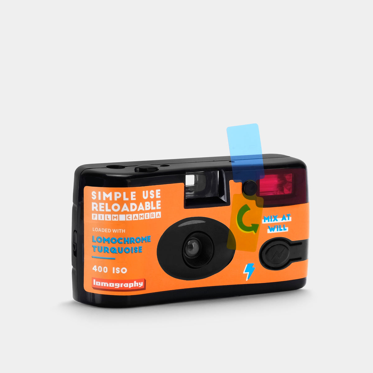 Lomochrome Turquoise Simple Use 35mm Point and Shoot Film Camera