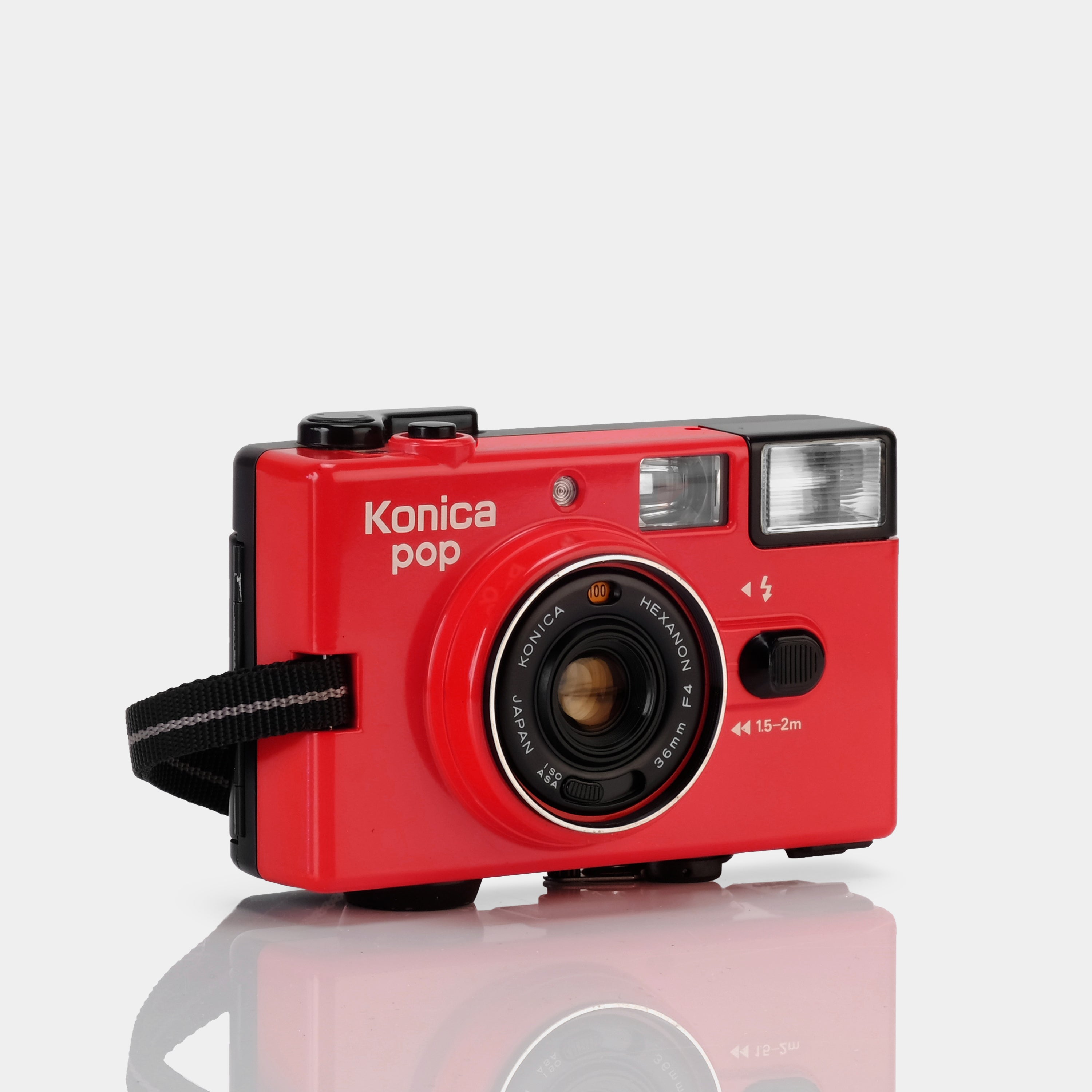 Konica POP Red 35mm Point And Shoot Film Camera