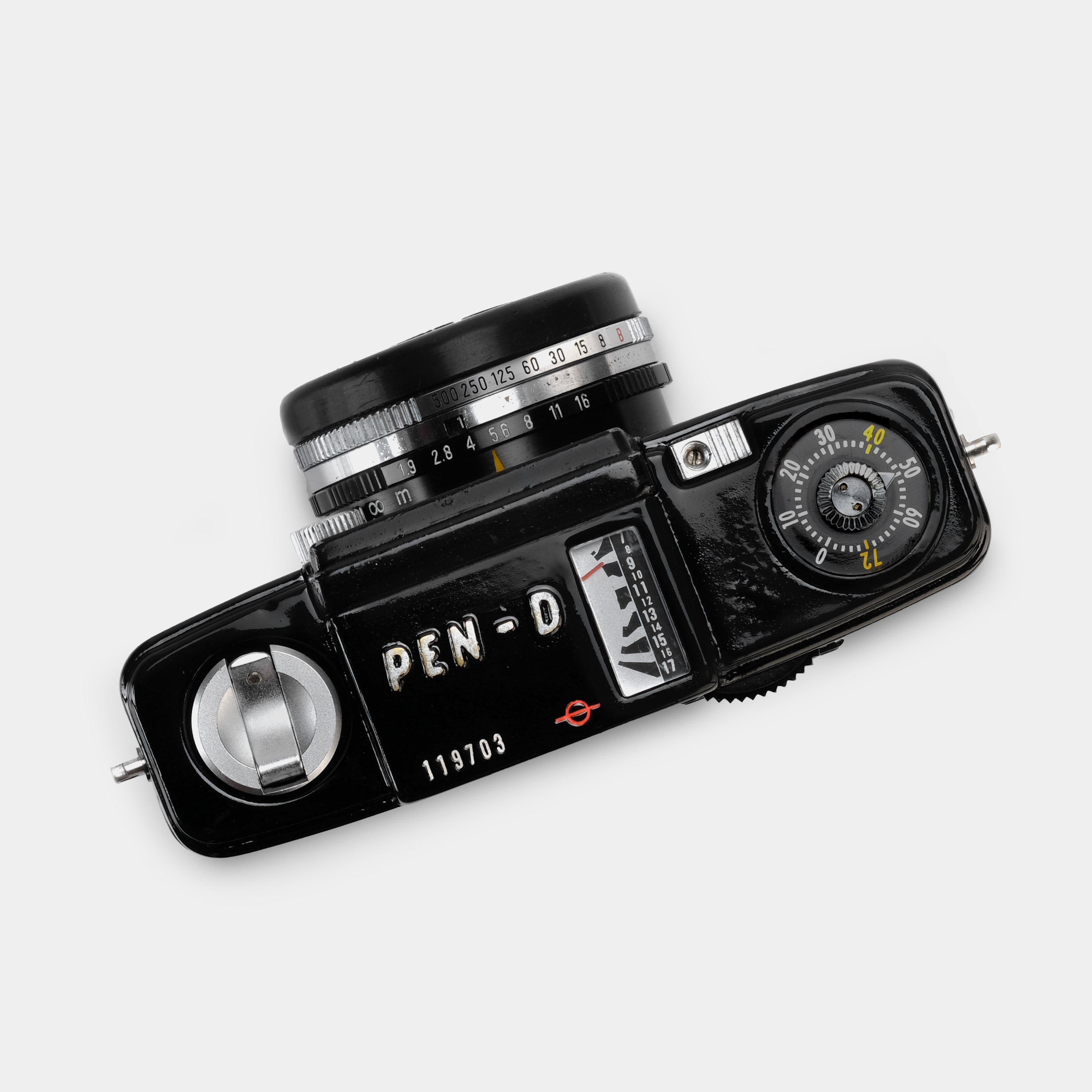 Olympus Pen-D Scale Focus Black 35mm Film Camera