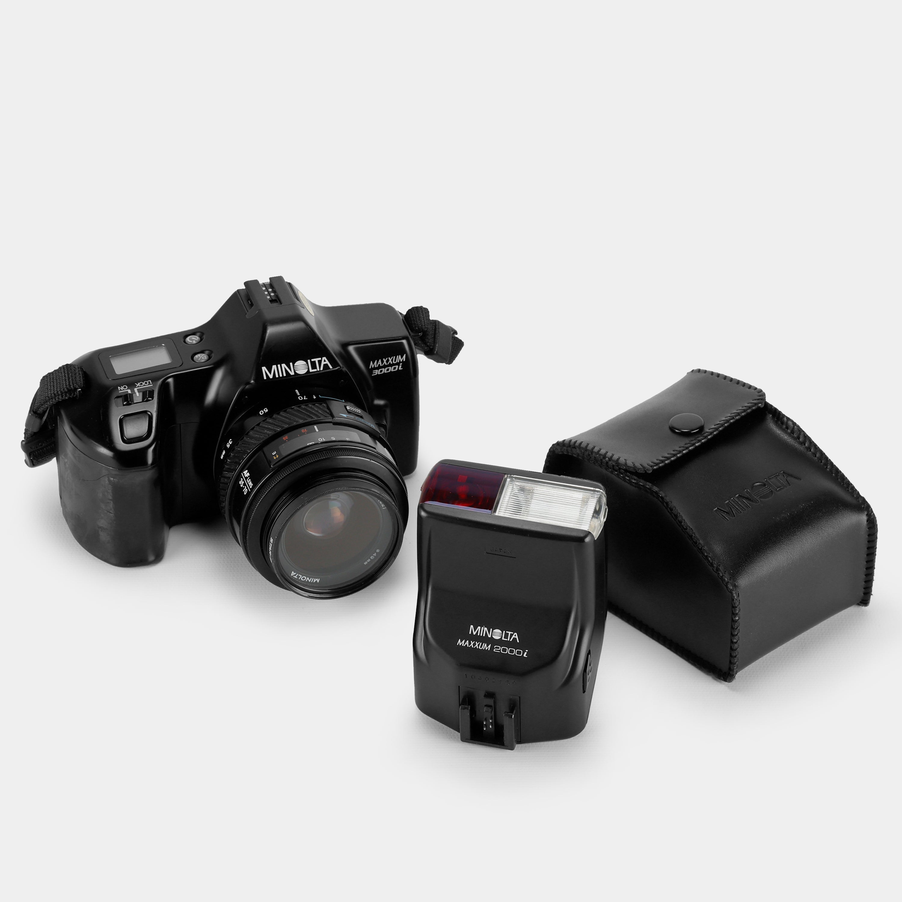 Minolta Maxxum 3000i 35mm SLR Film Camera with Flash – Retrospekt