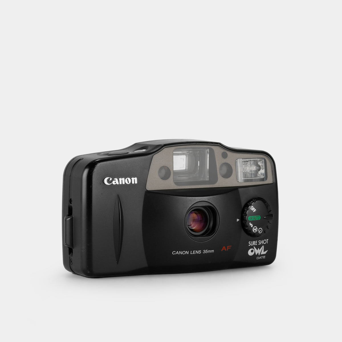 Canon Sure Shot Owl Date 35mm Point and Shoot Film Camera