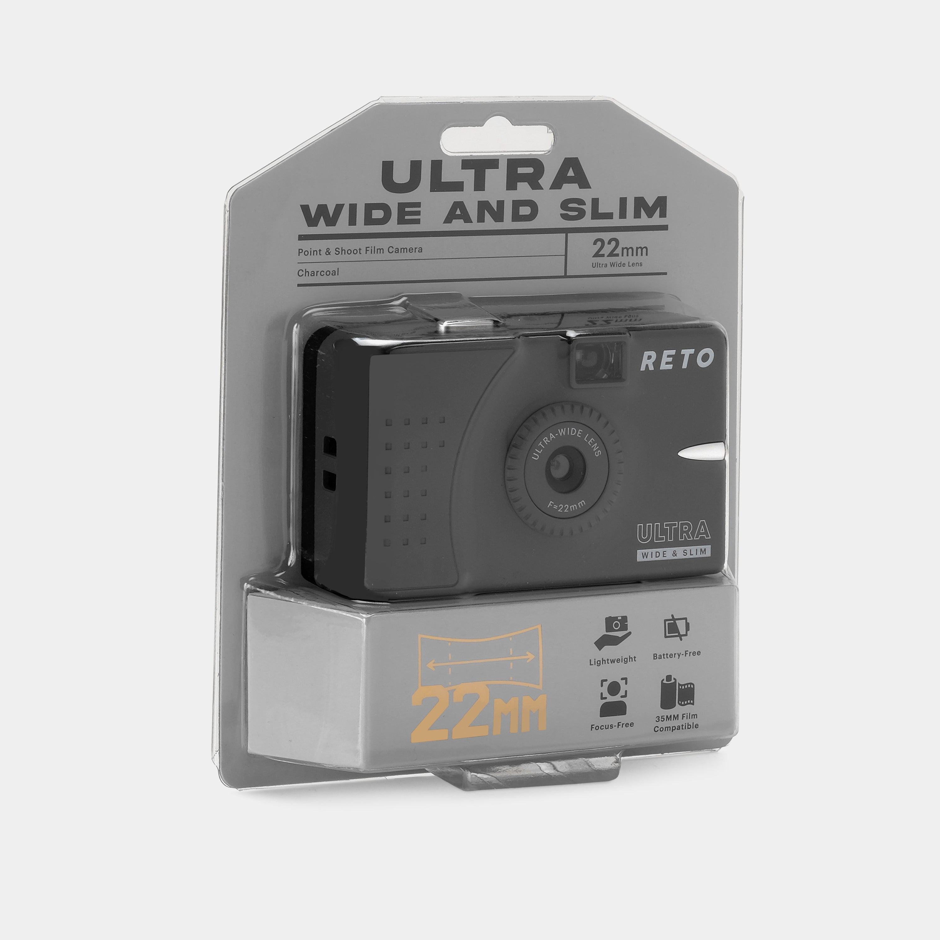 RETO Ultra Wide & Slim Charcoal 35mm Film Camera