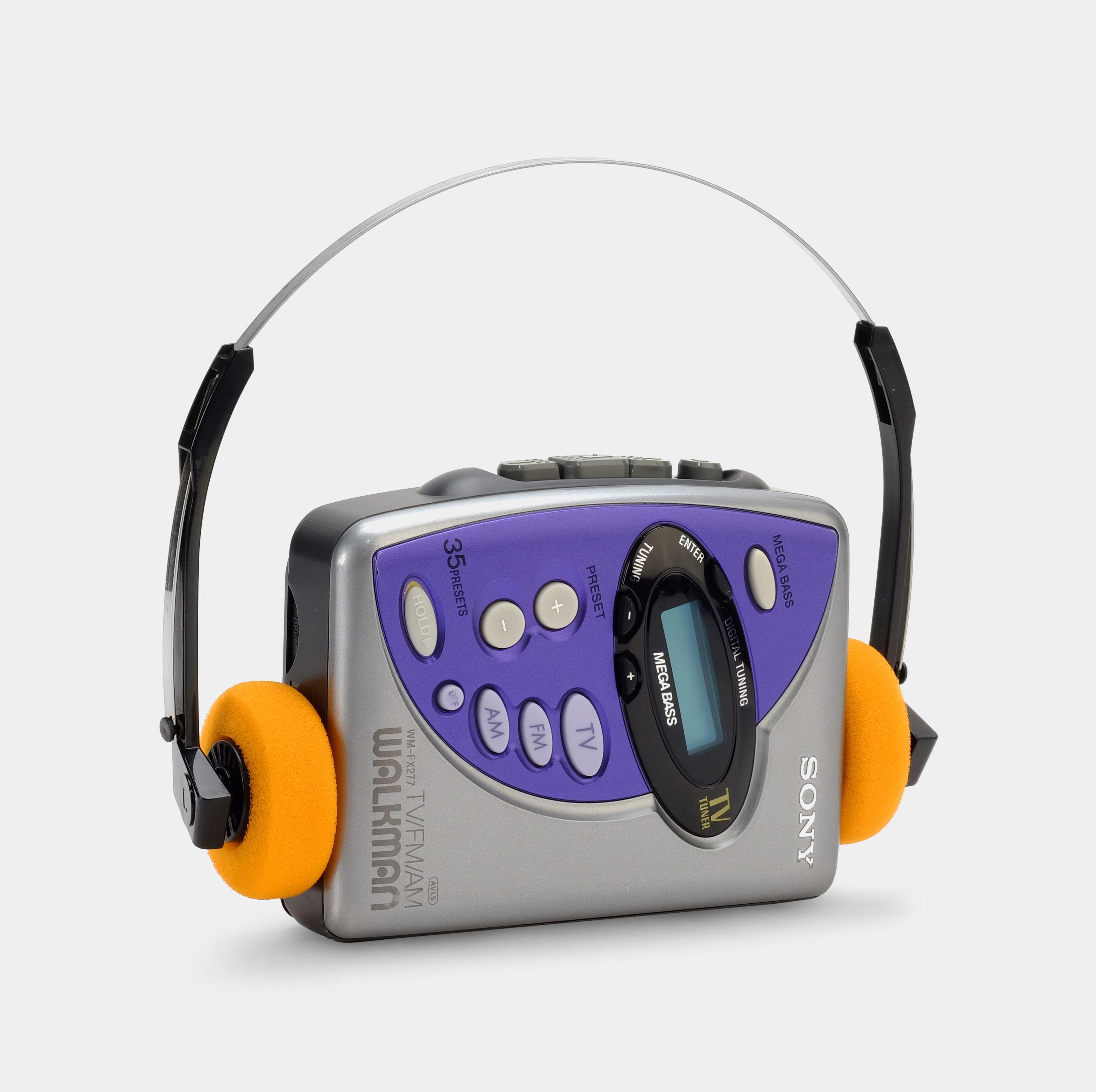 Sony Walkman WM-FX277 Purple TV/AM/FM Portable Cassette Player