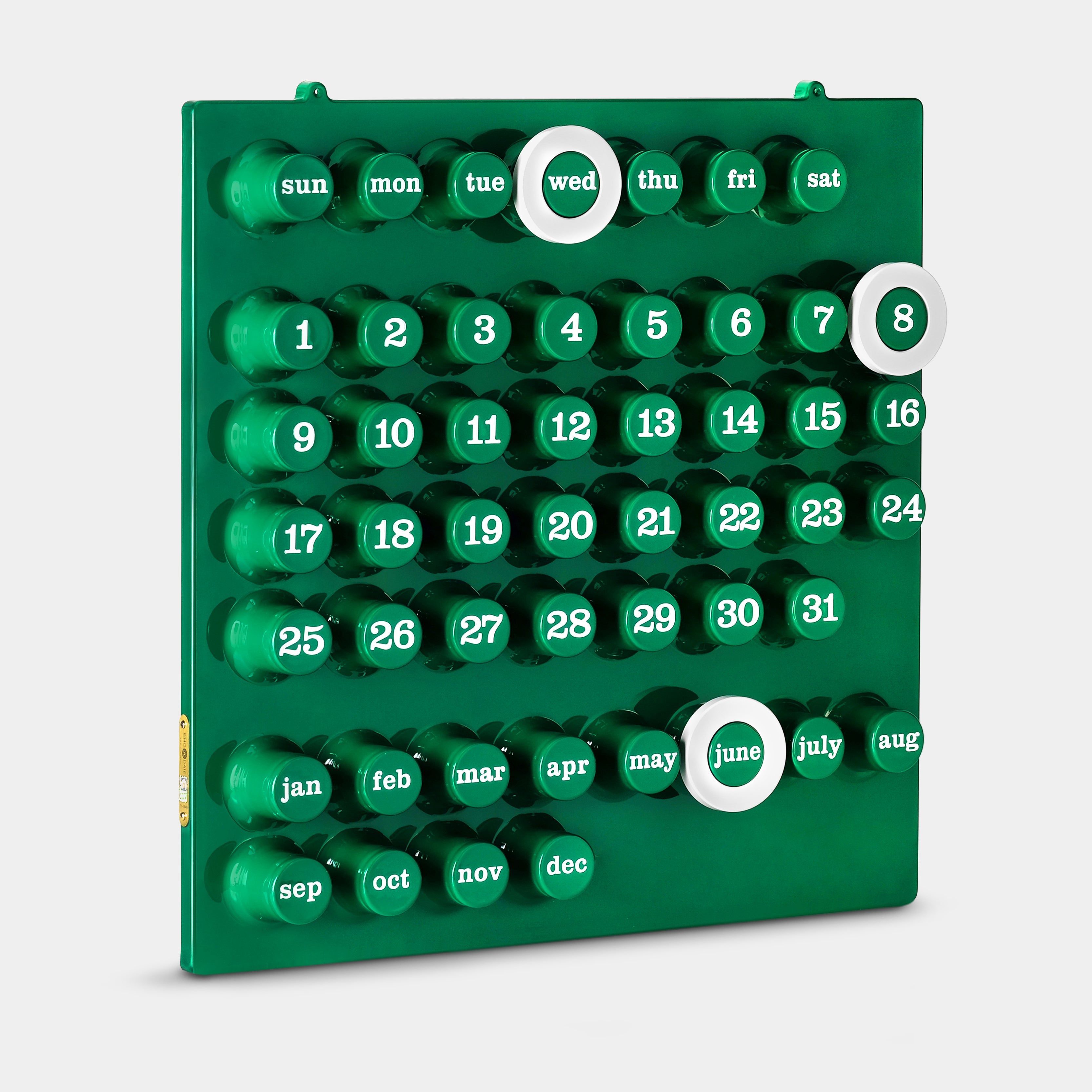 Euroway Ring-A-Date Green Perpetual Wall Calendar