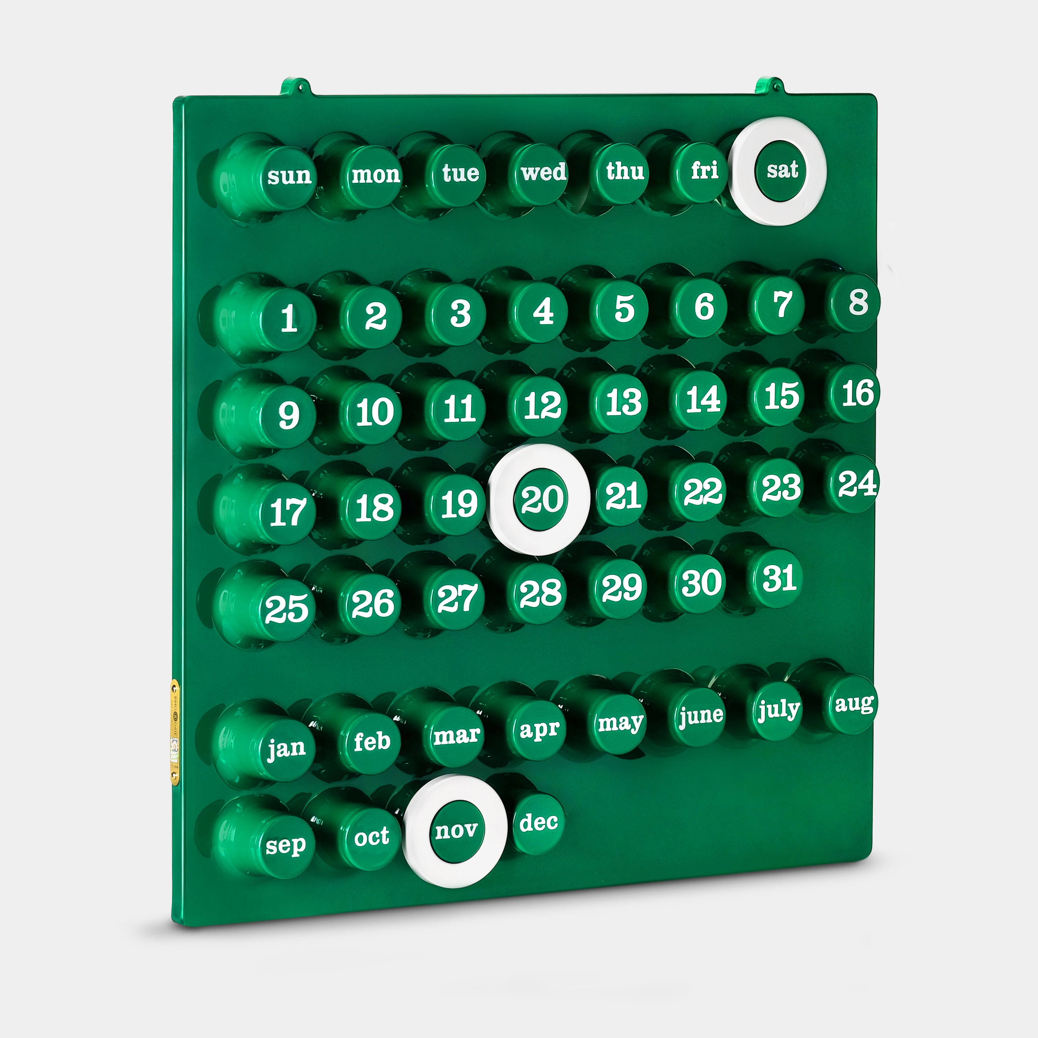 Euroway Ring-A-Date Green Perpetual Wall Calendar