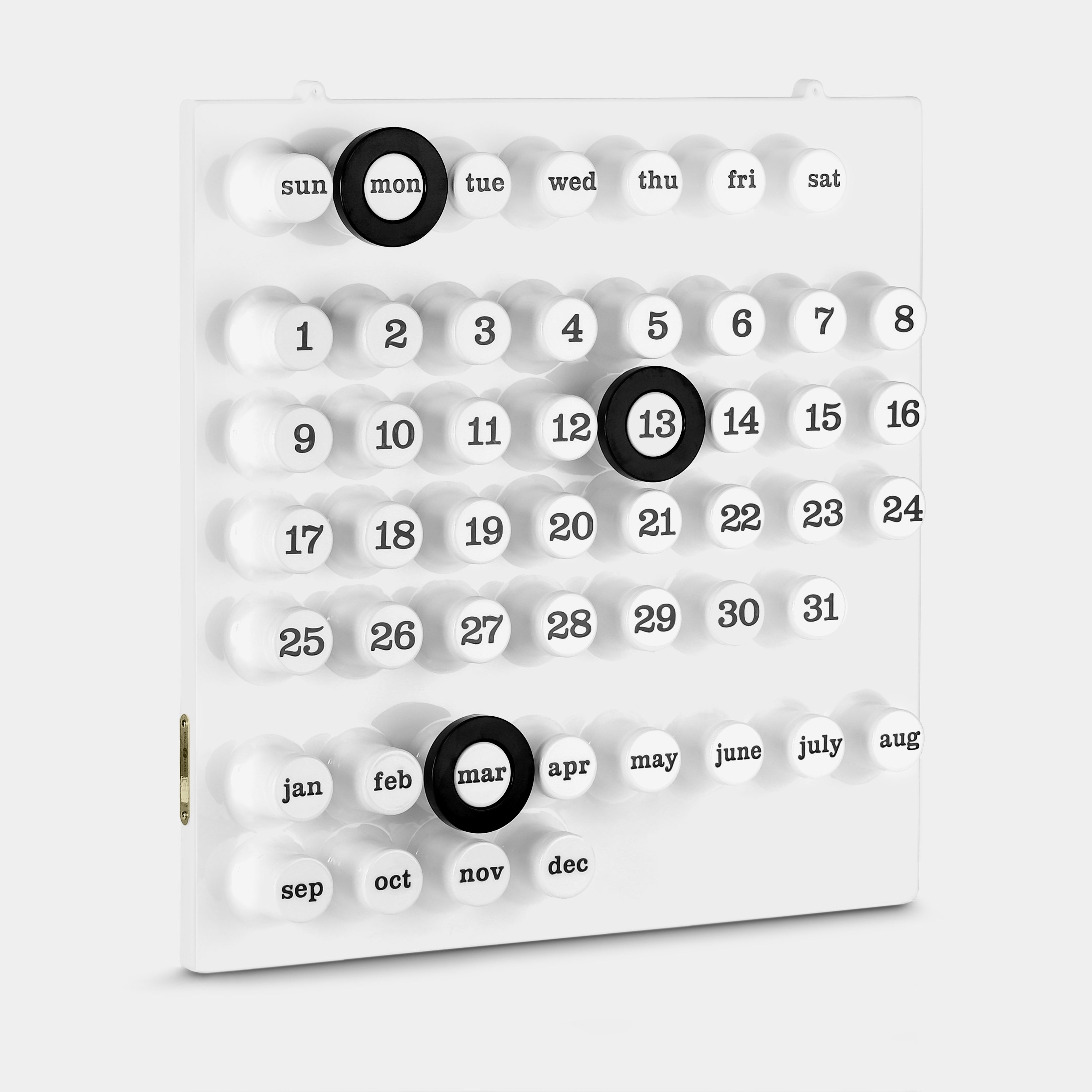 Euroway Ring-A-Date White Perpetual Wall Calendar