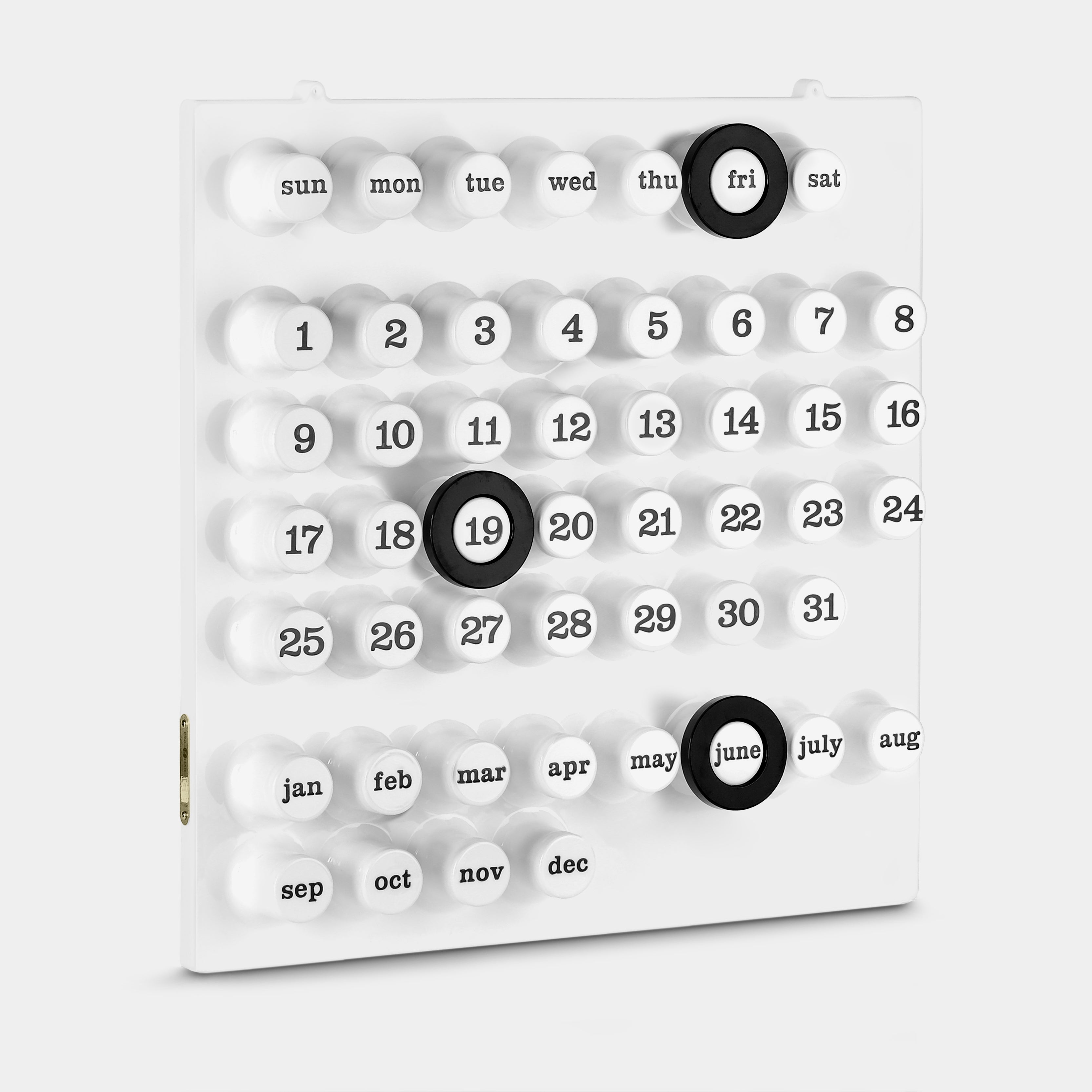 Euroway Ring-A-Date White Perpetual Wall Calendar