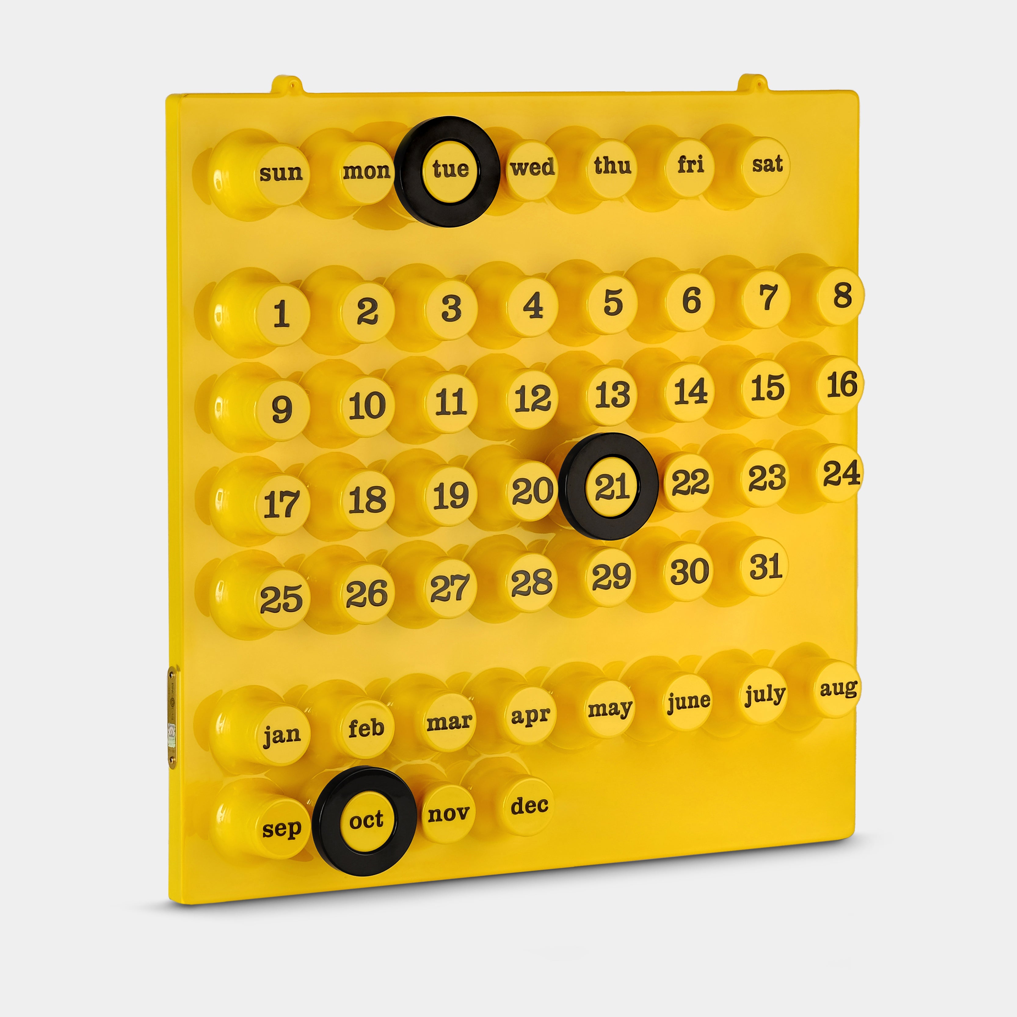 Euroway Ring-A-Date Yellow Perpetual Wall Calendar