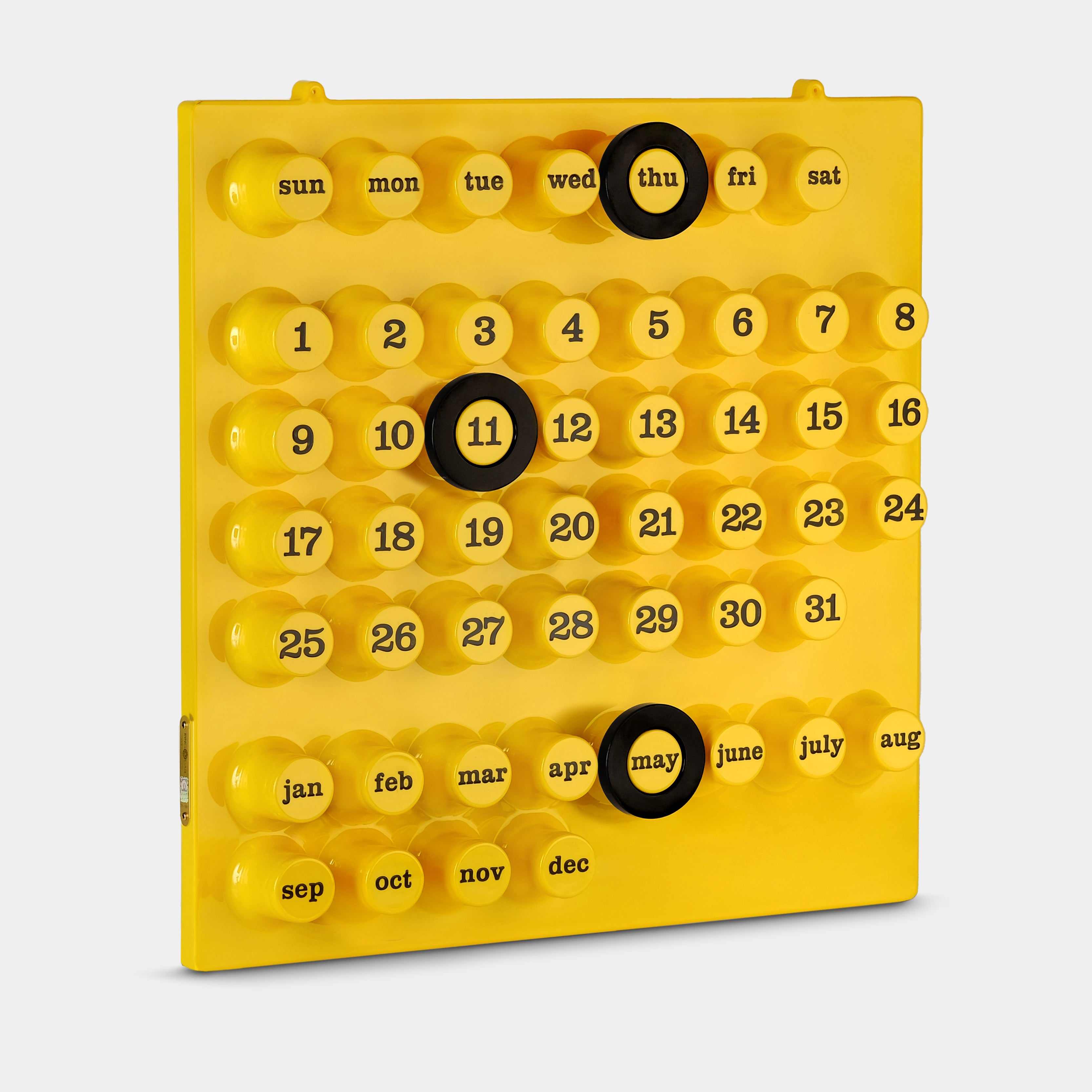 Euroway Ring-A-Date Yellow Perpetual Wall Calendar