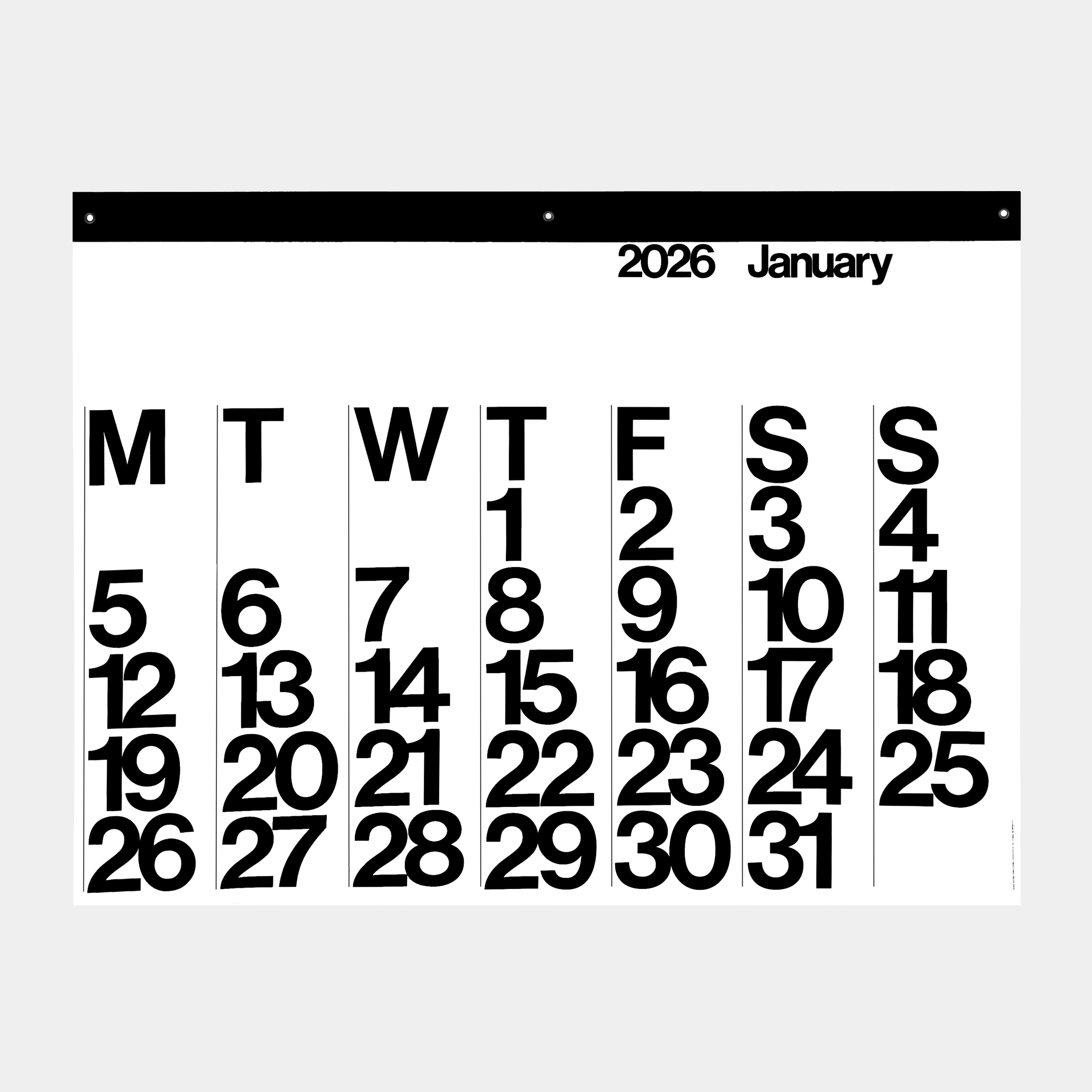 Giant (36" x 48") 2026 Stendig Wall Calendar