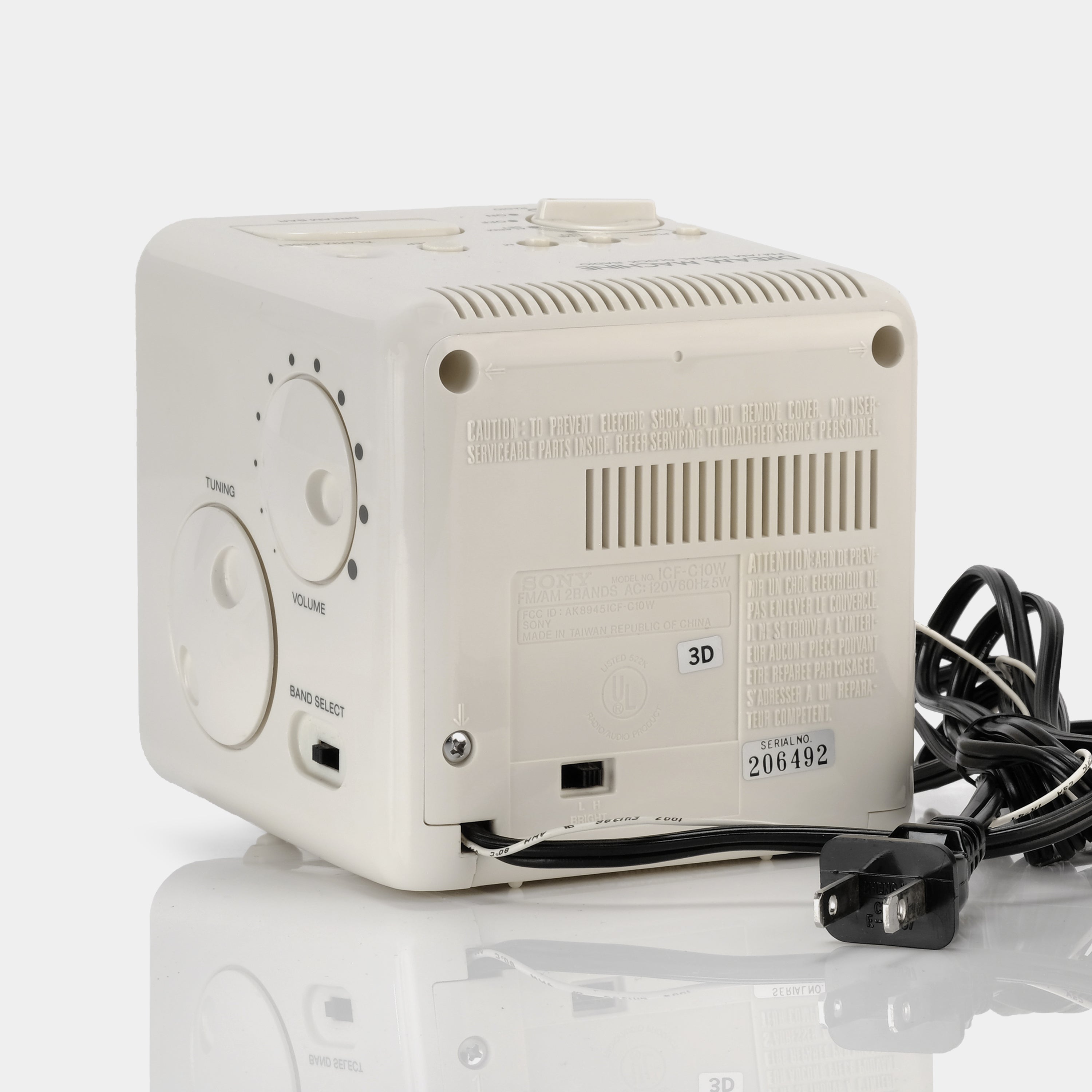 Sony Dream Machine ICF-C10W Alarm Clock and Radio