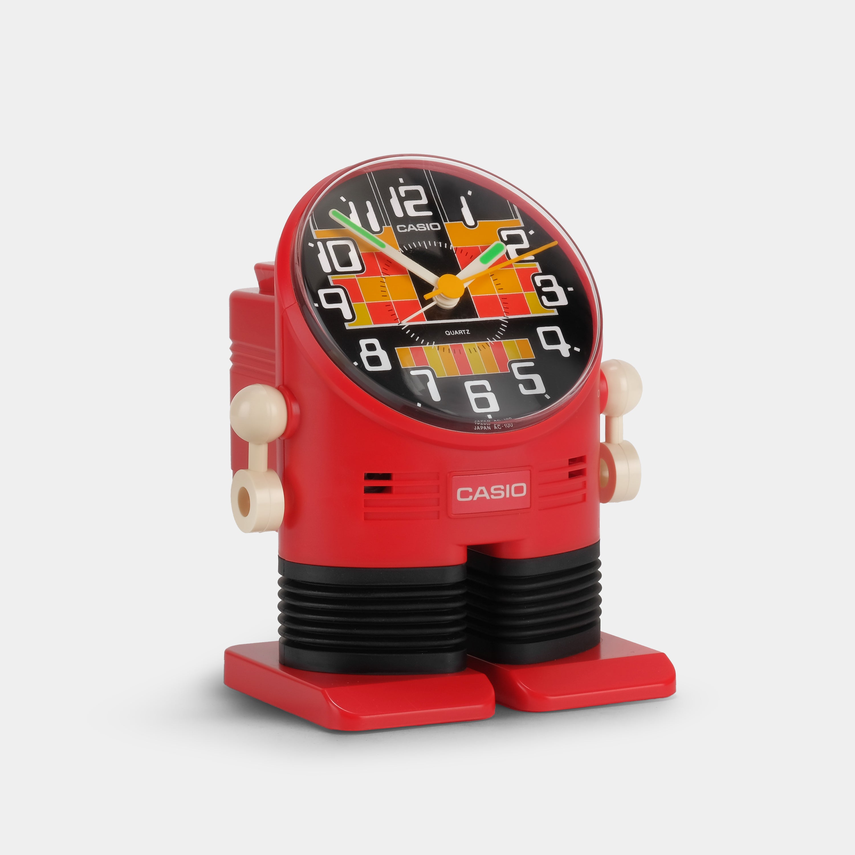 Casio AC-100 Red Robot Alarm Clock