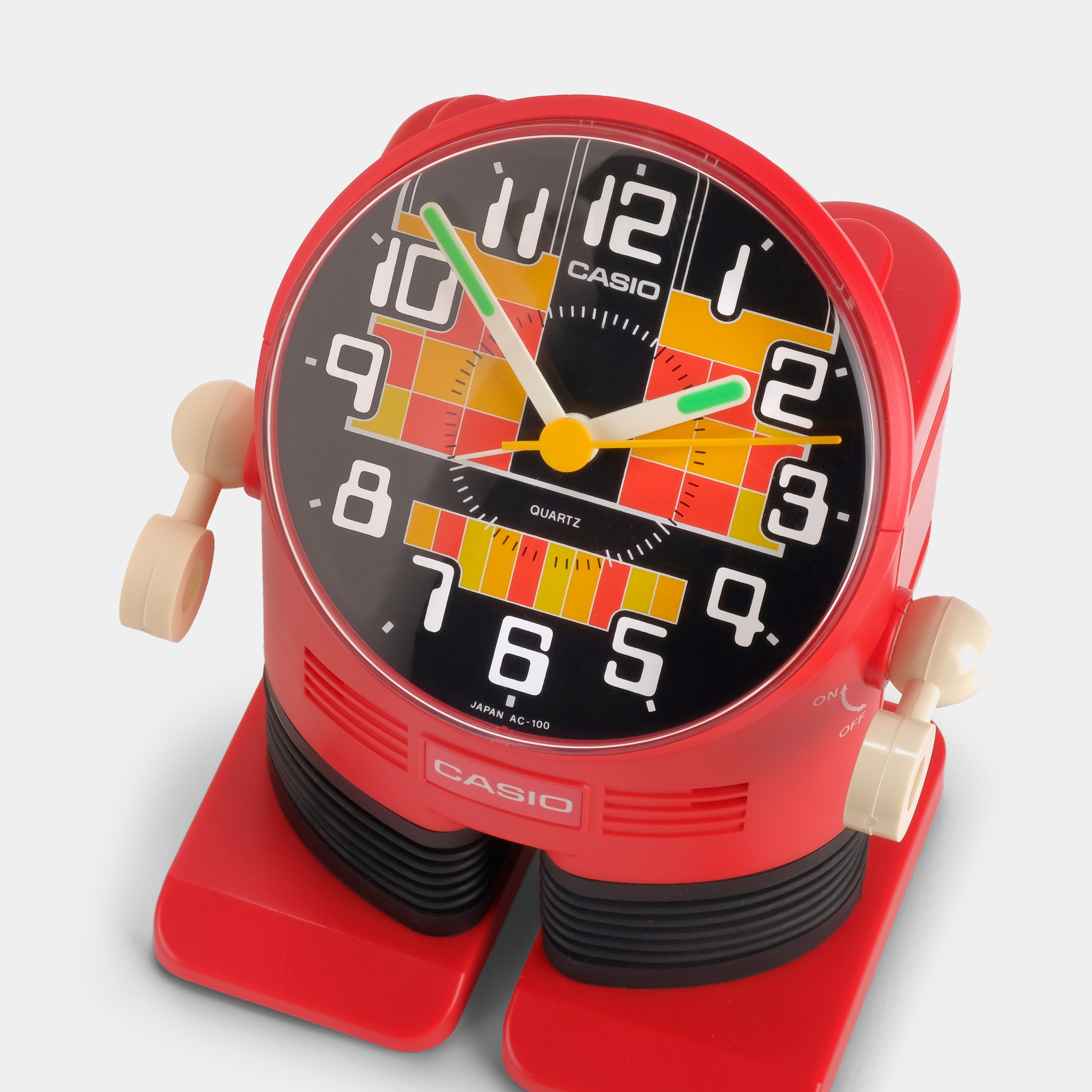 Casio AC-100 Red Robot Alarm Clock