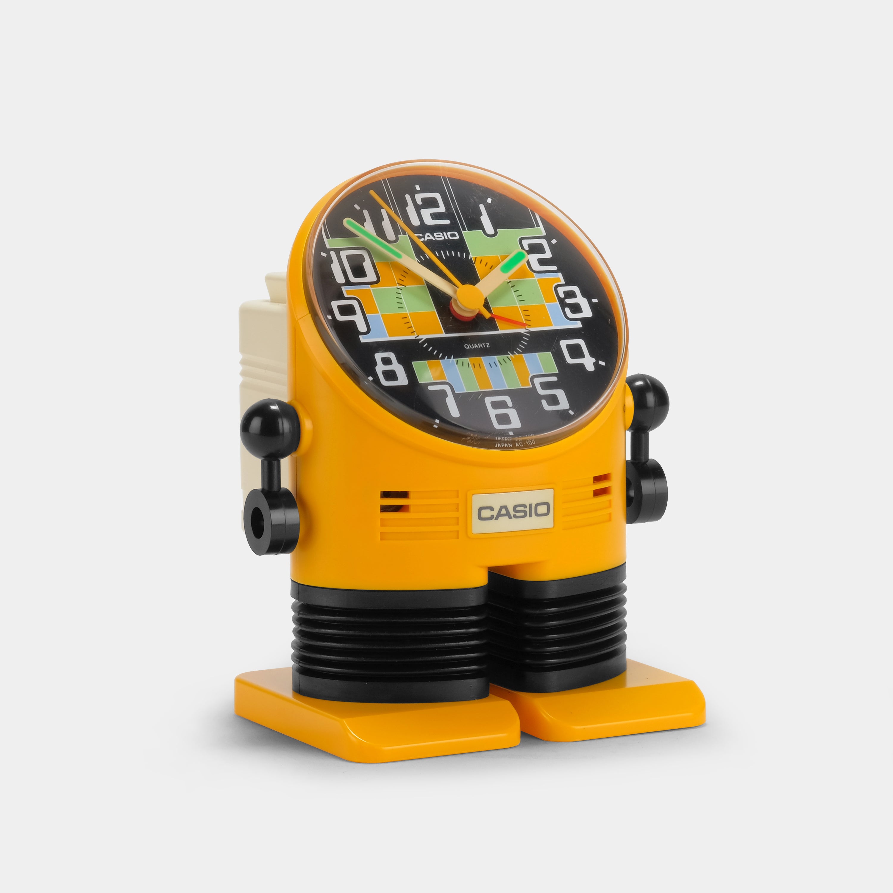 Casio AC-100 Yellow Robot Alarm Clock