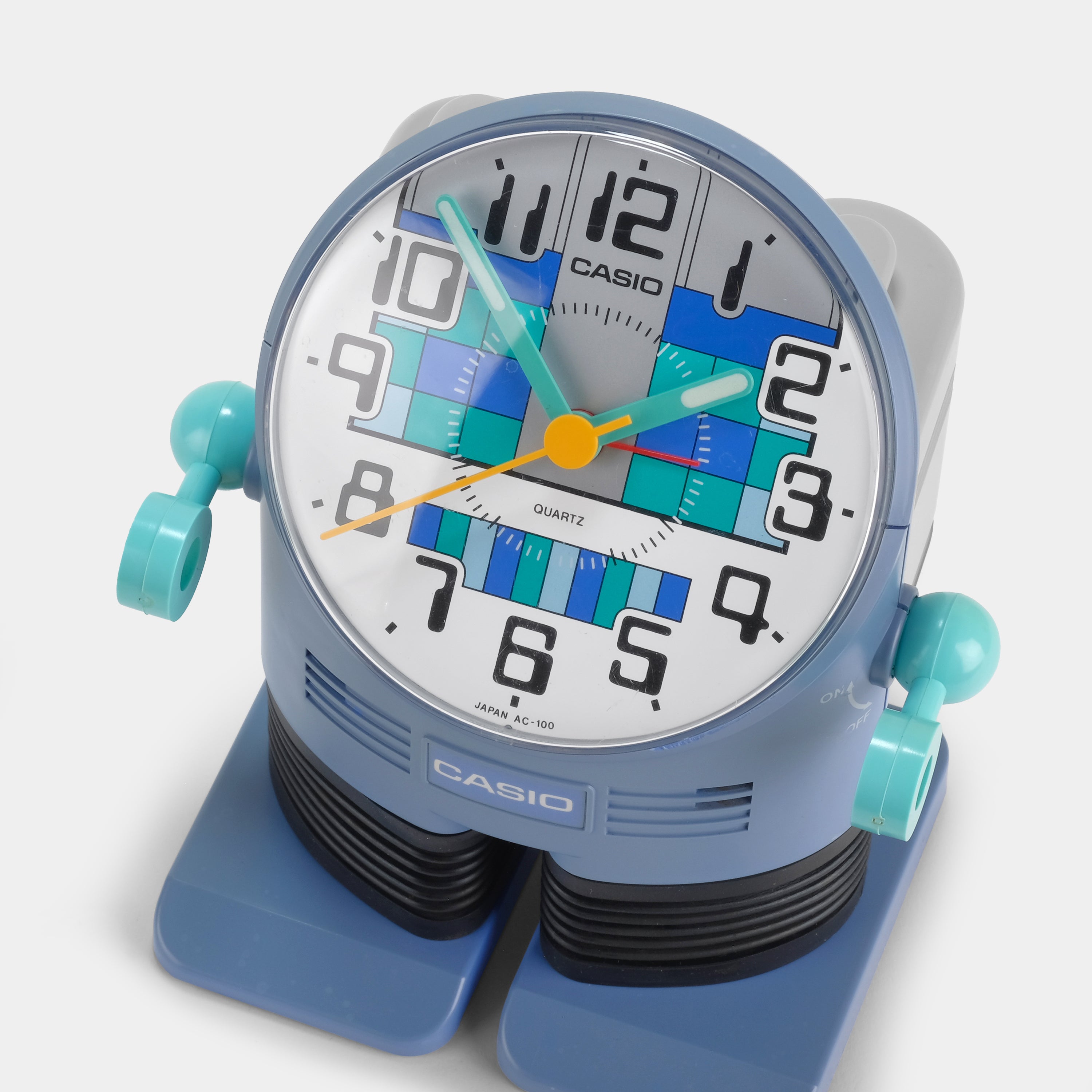 Casio AC-100 Blue Robot Alarm Clock