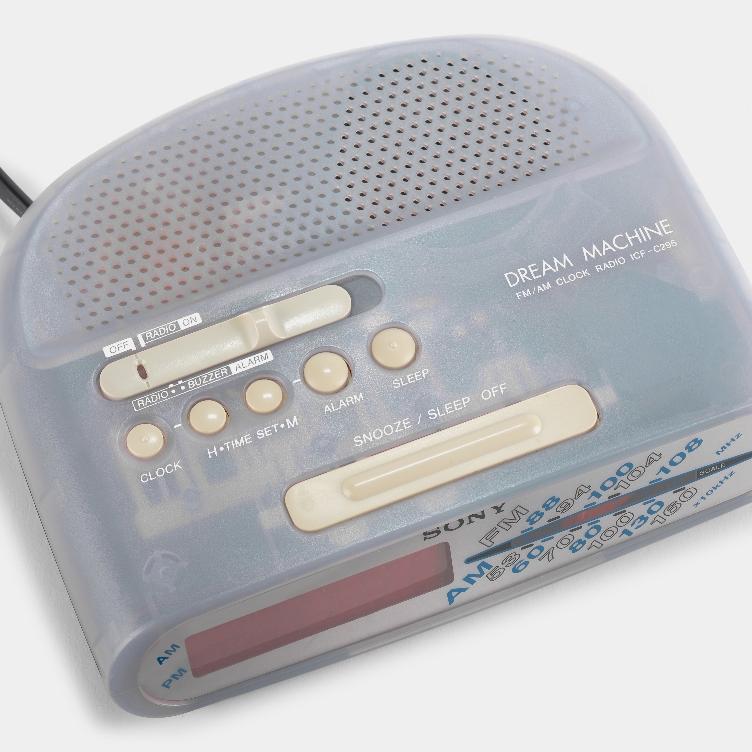 Sony Dream Machine ICF-C295 Transparent Blue FM/AM Digital Alarm