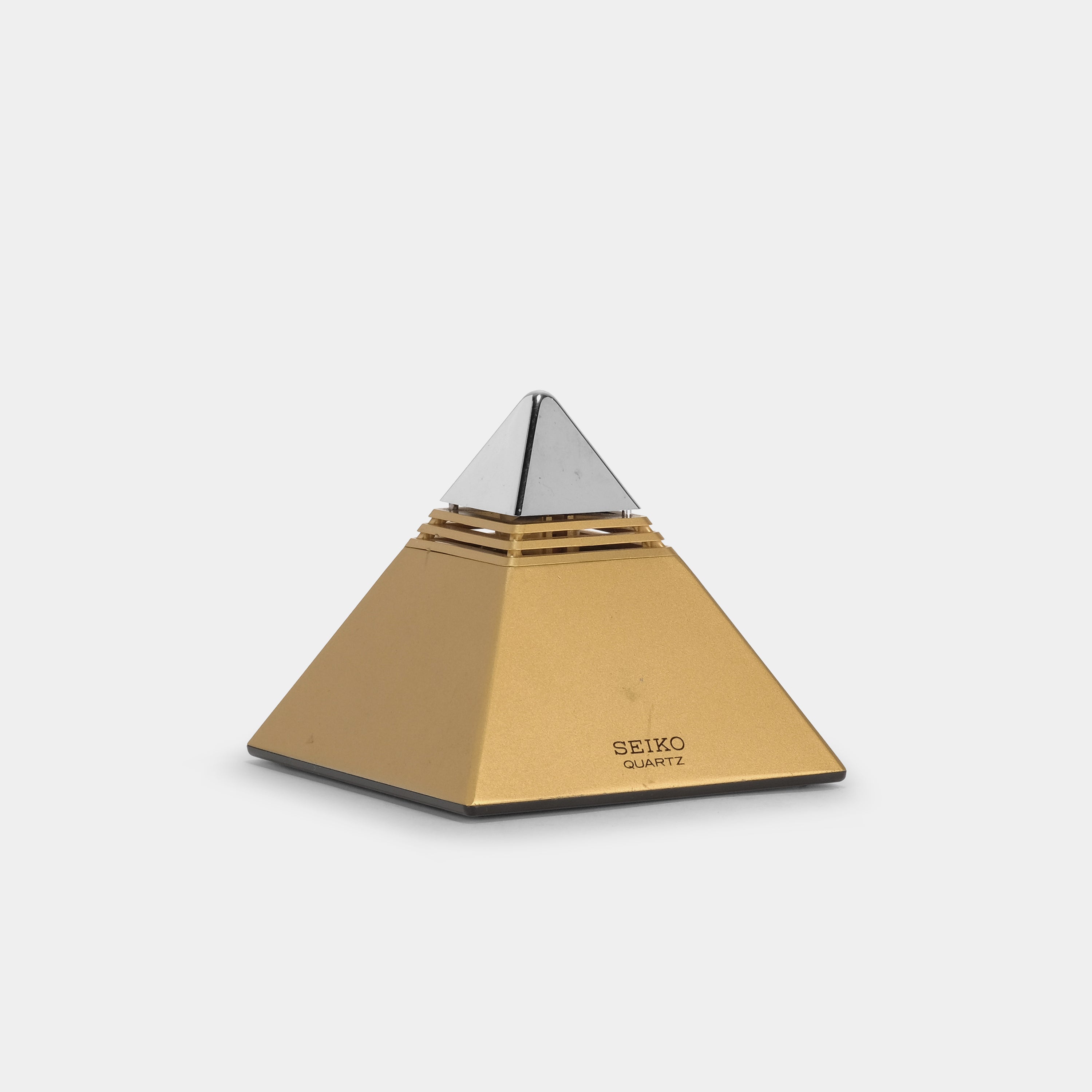 Seiko Gold Pyramid Alarm Clock