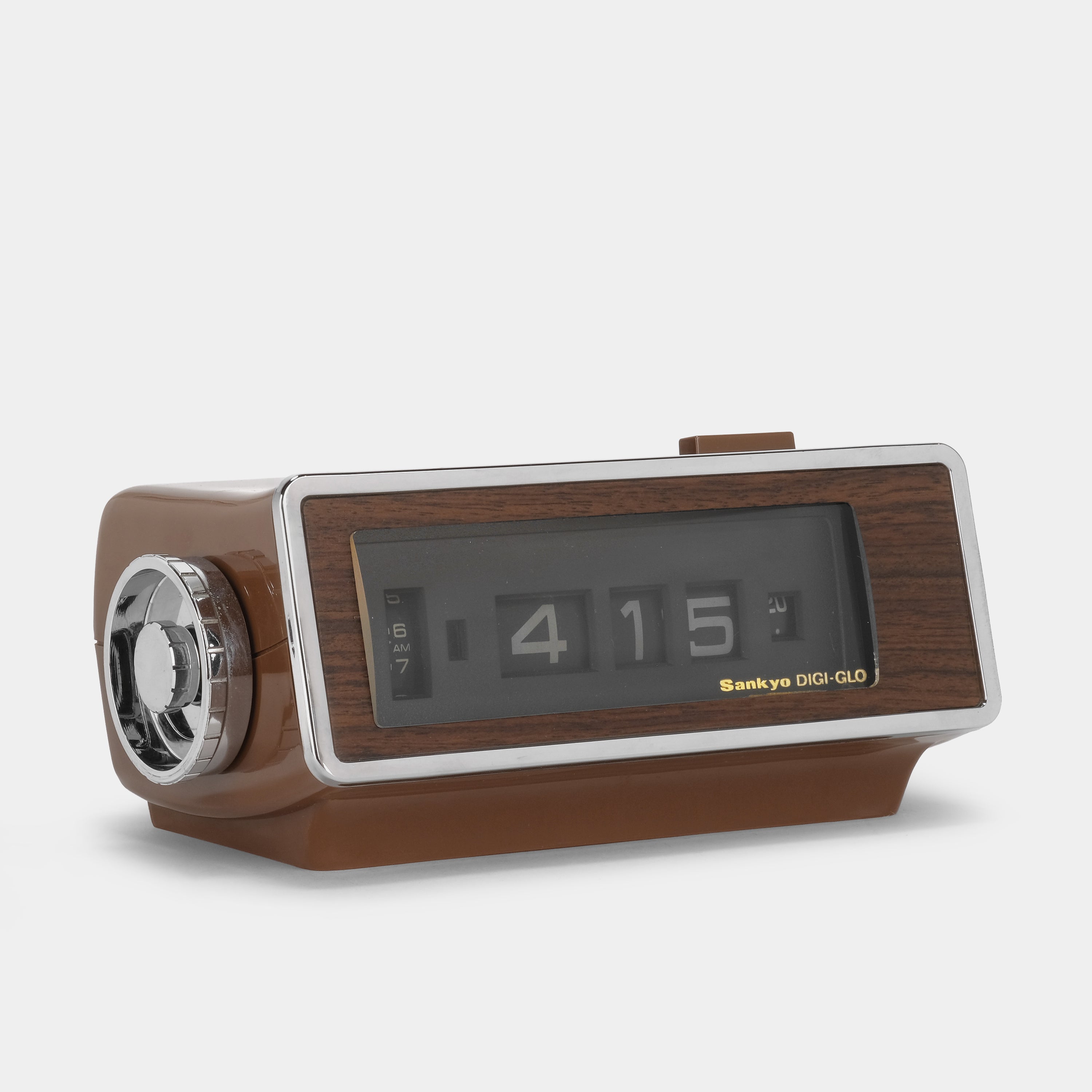 Sankyo Digi-Glo Model No. 511 Brown Digital Alarm Clock