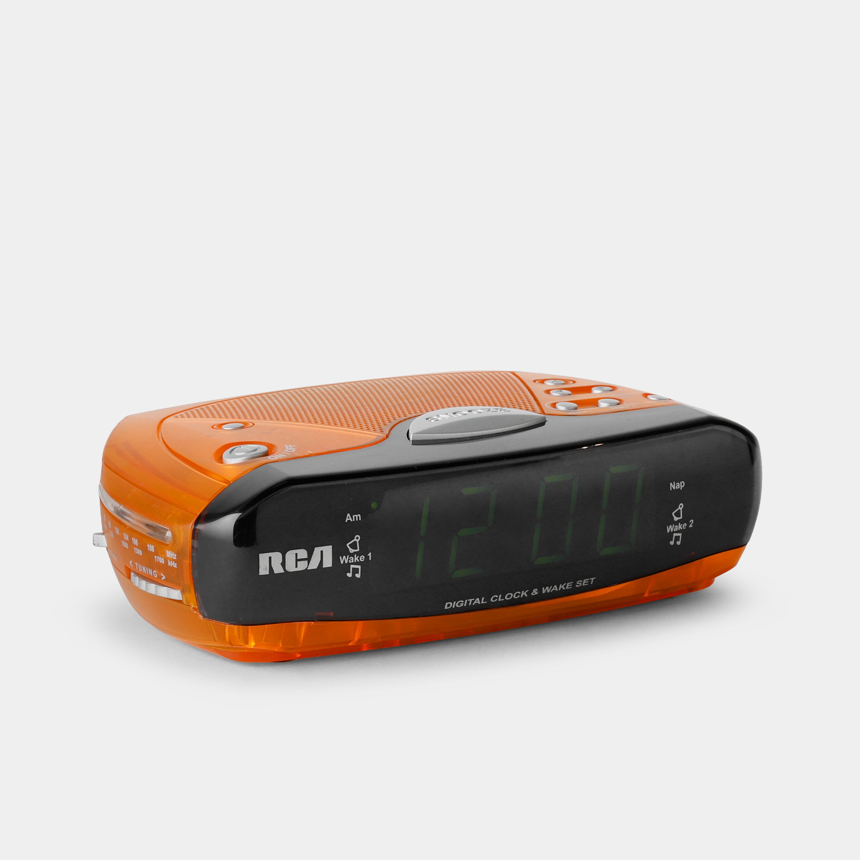 RCA RP4842OR Transparent Orange AM/FM Alarm Clock Radio