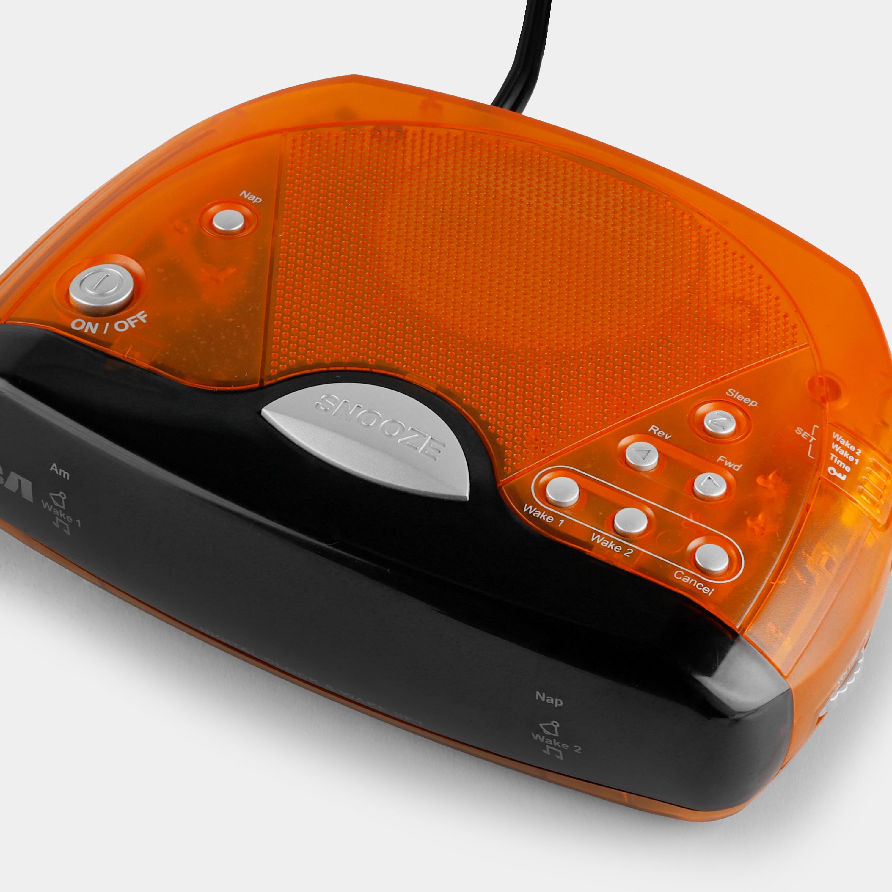 RCA RP4842OR Transparent Orange AM/FM Alarm Clock Radio