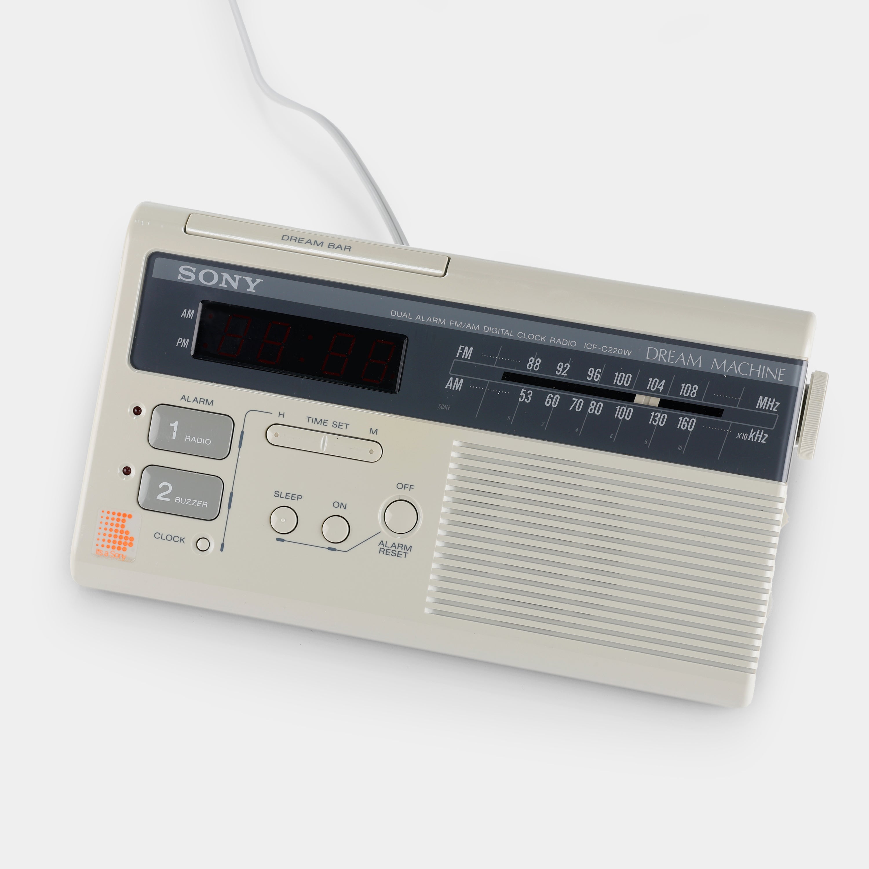 Sony Dream Machine ICF-C220W Alarm Clock Radio