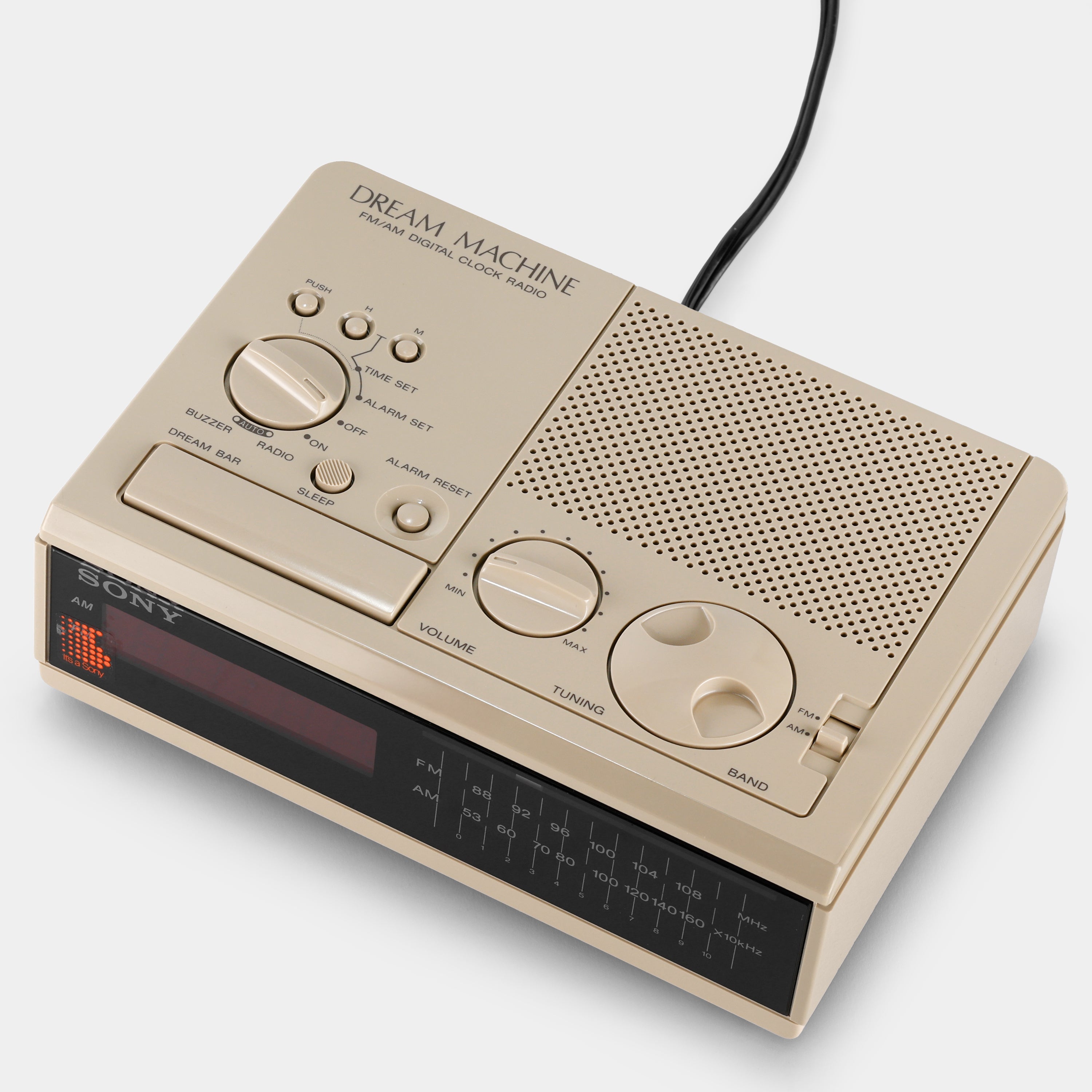 Sony Dream Machine ICF-C2W Beige Alarm Clock Radio