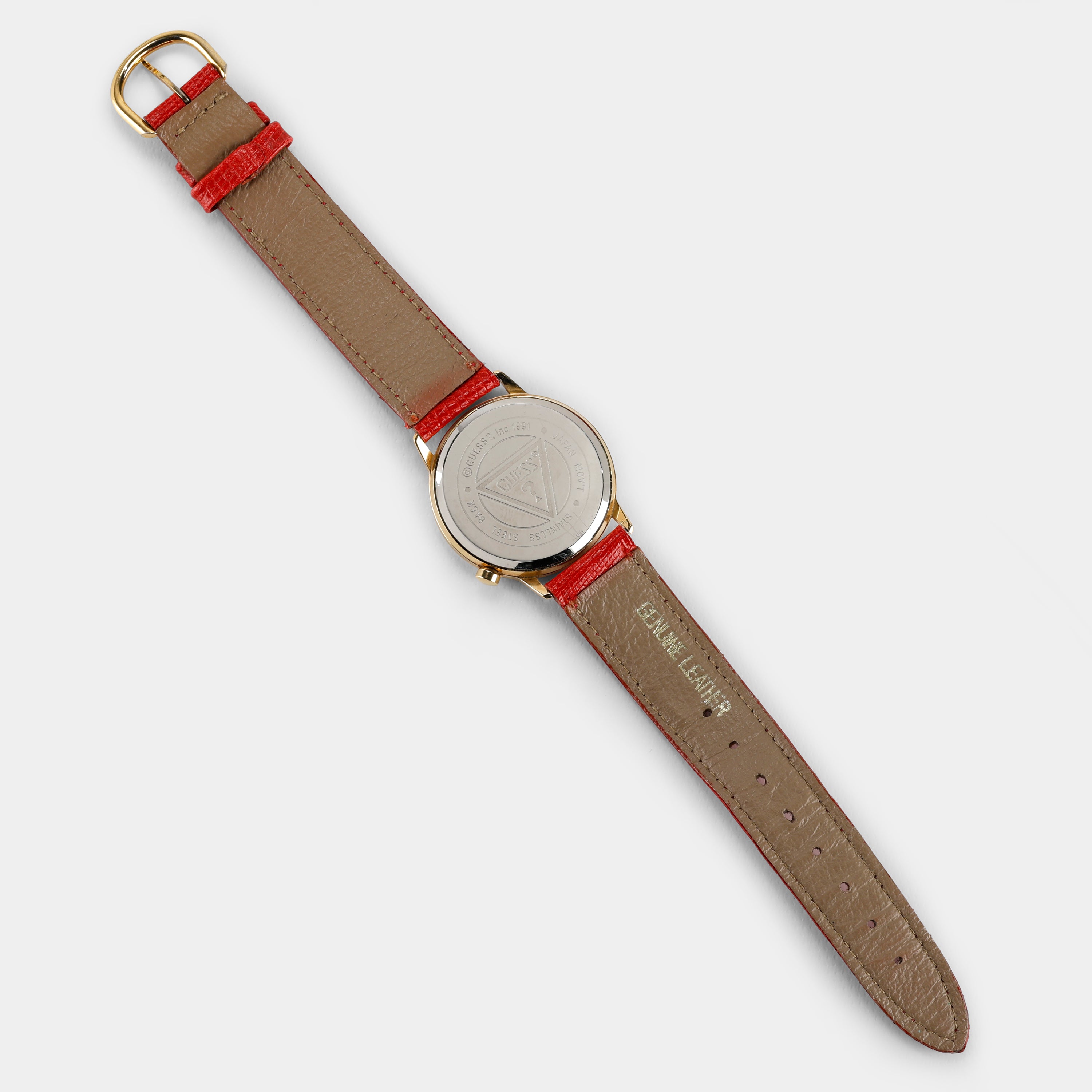 Vintage Guess Red and Gold Wristwatch