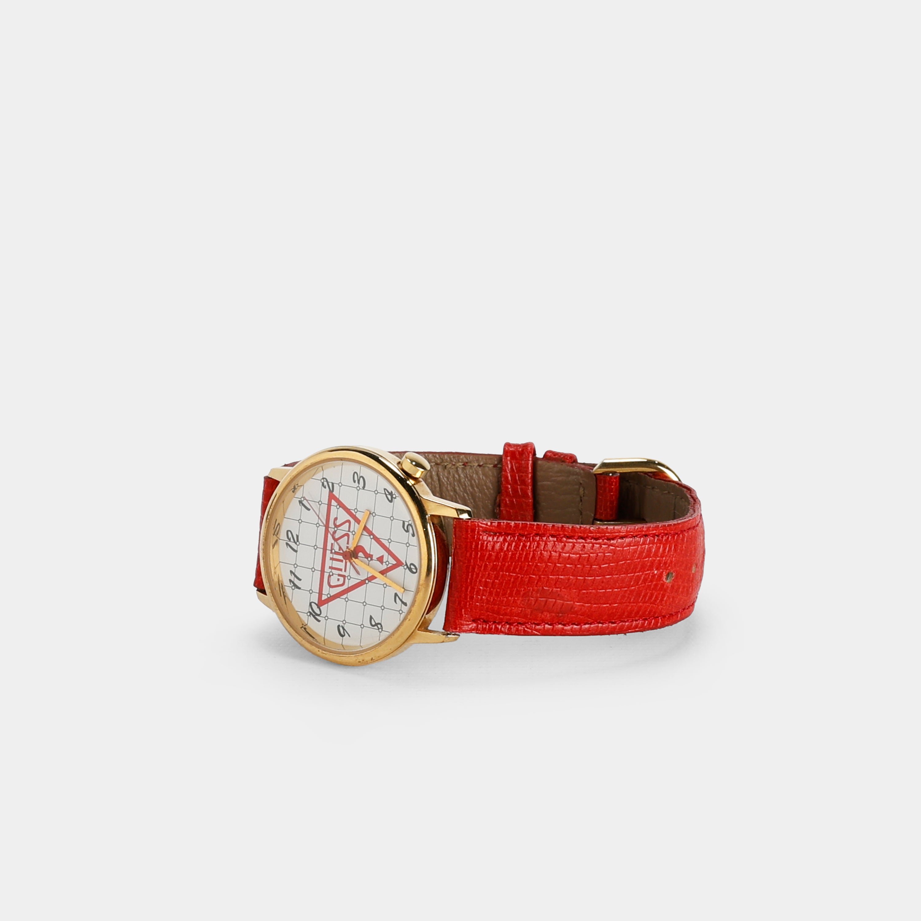 Vintage Guess Red and Gold Wristwatch