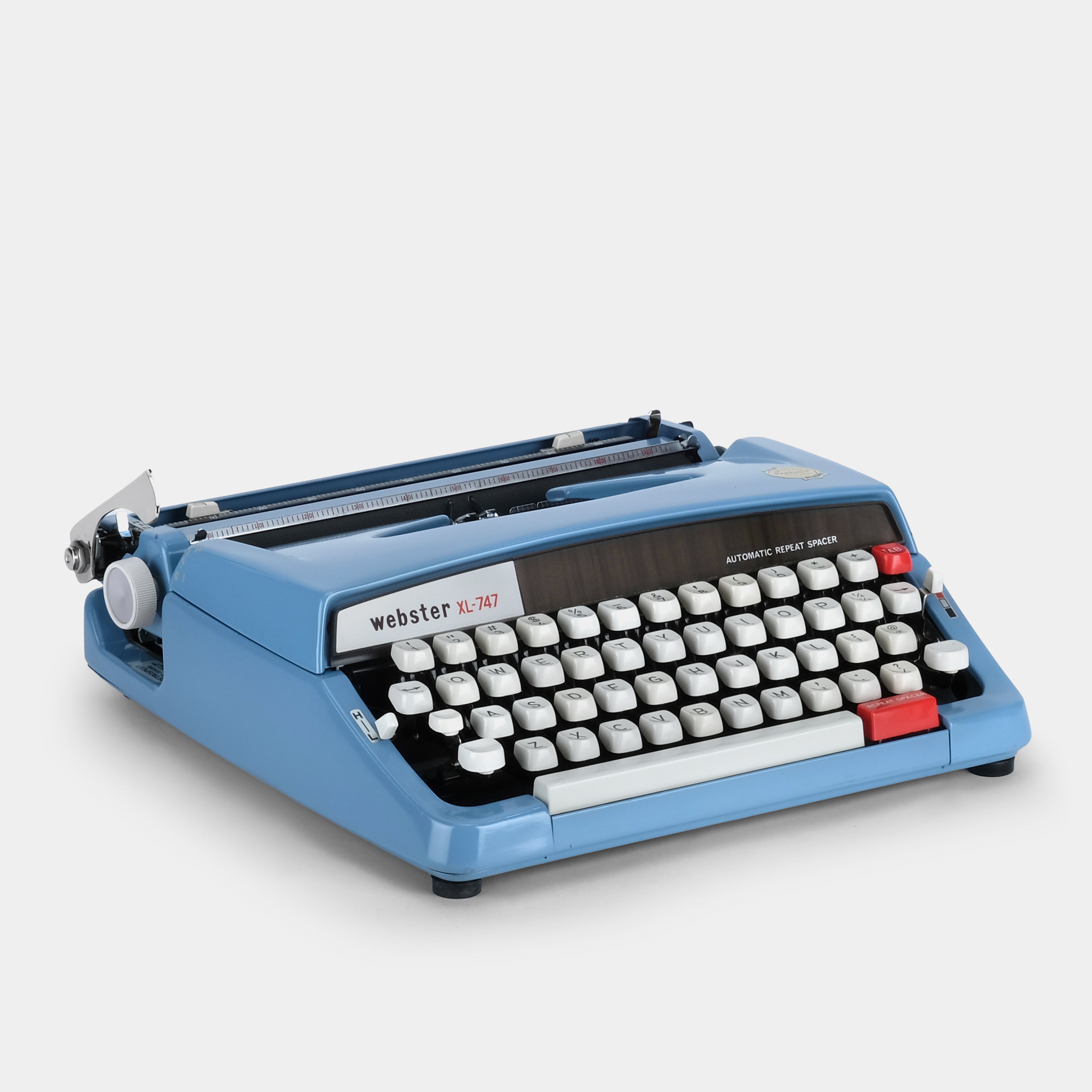 Brother Webster XL-747 Blue Manual Typewriter and Case