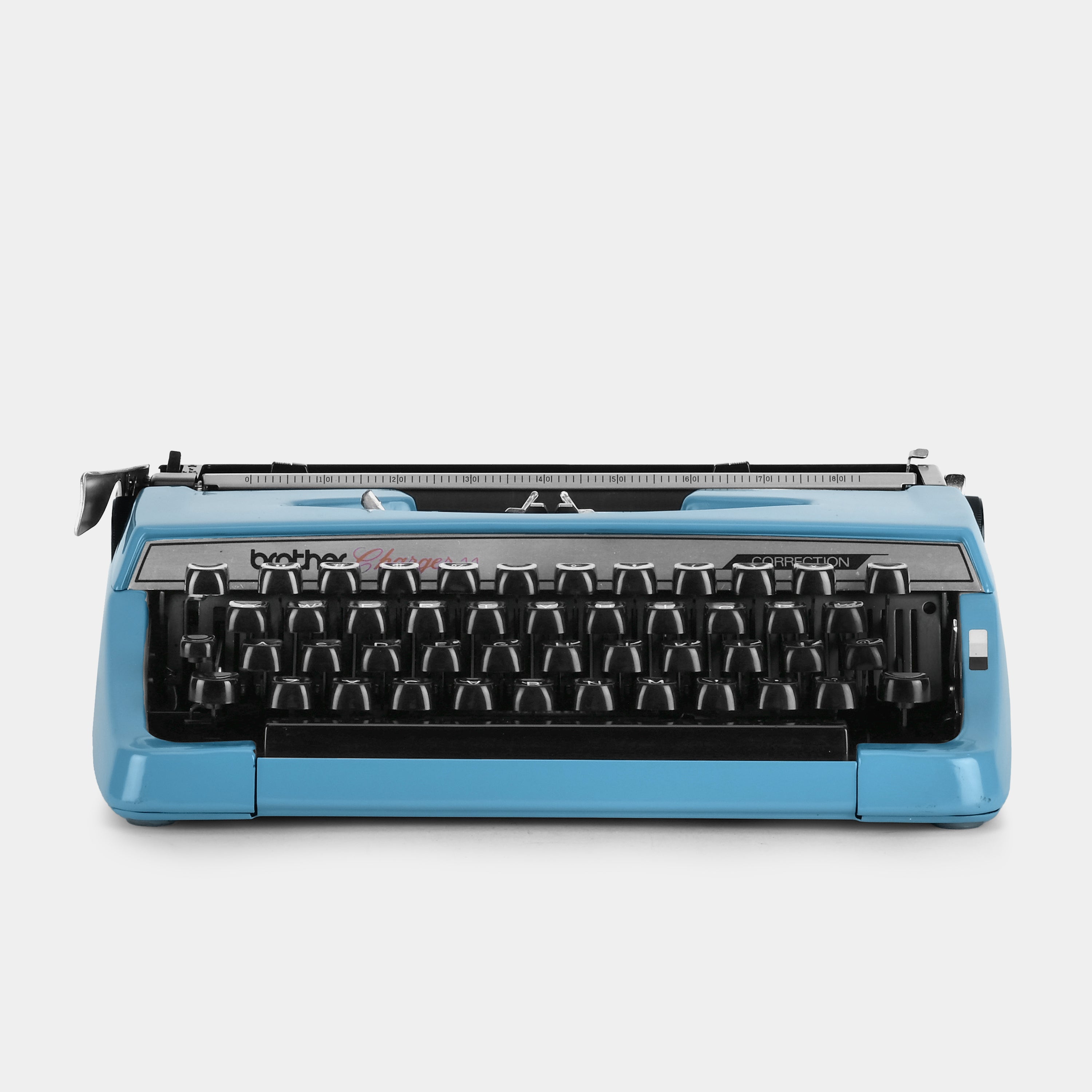 Brother Charger 11 Blue Manual Typewriter and Case