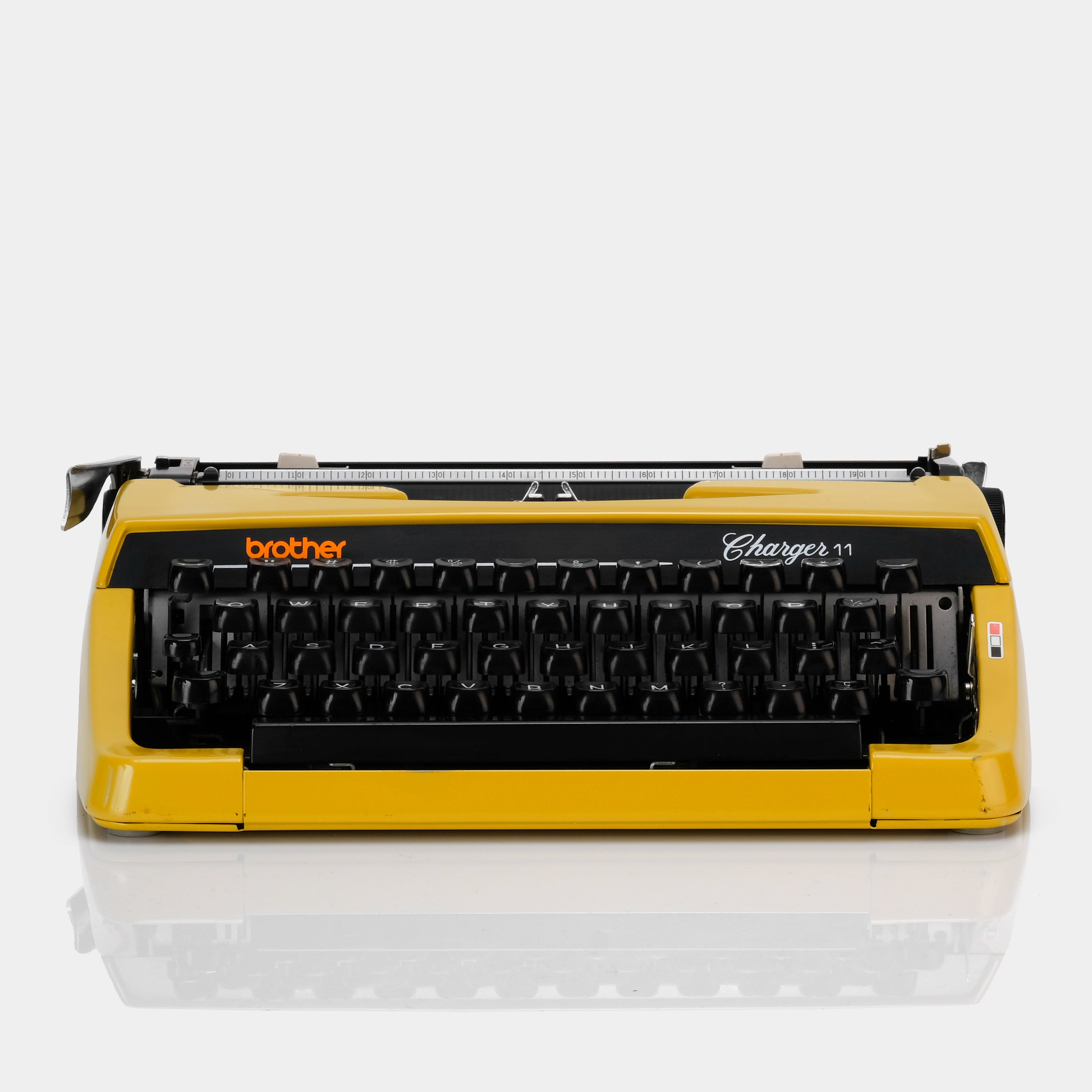 Brother Charger 11 Mustard Manual Typewriter and Case