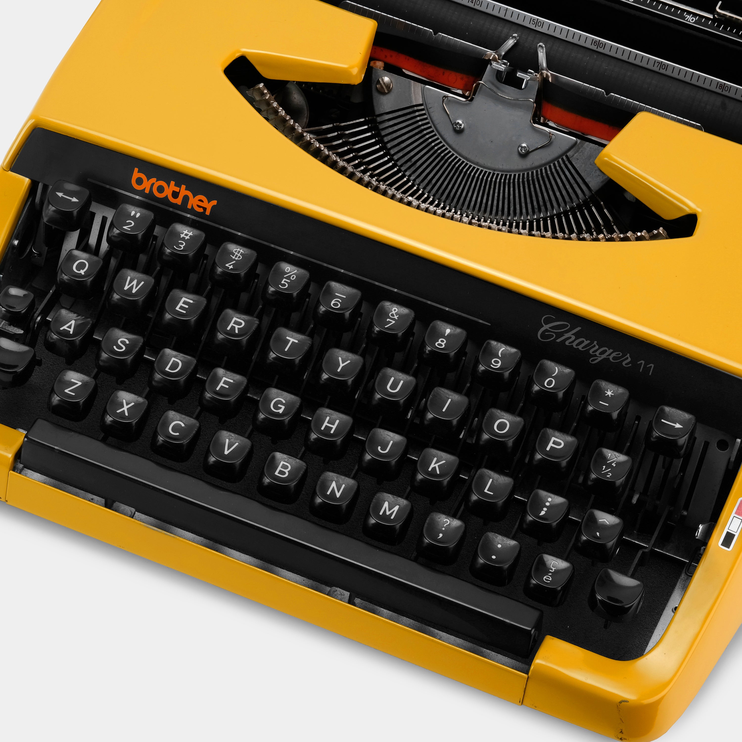 Brother Charger 11 Mustard Manual Typewriter and Case