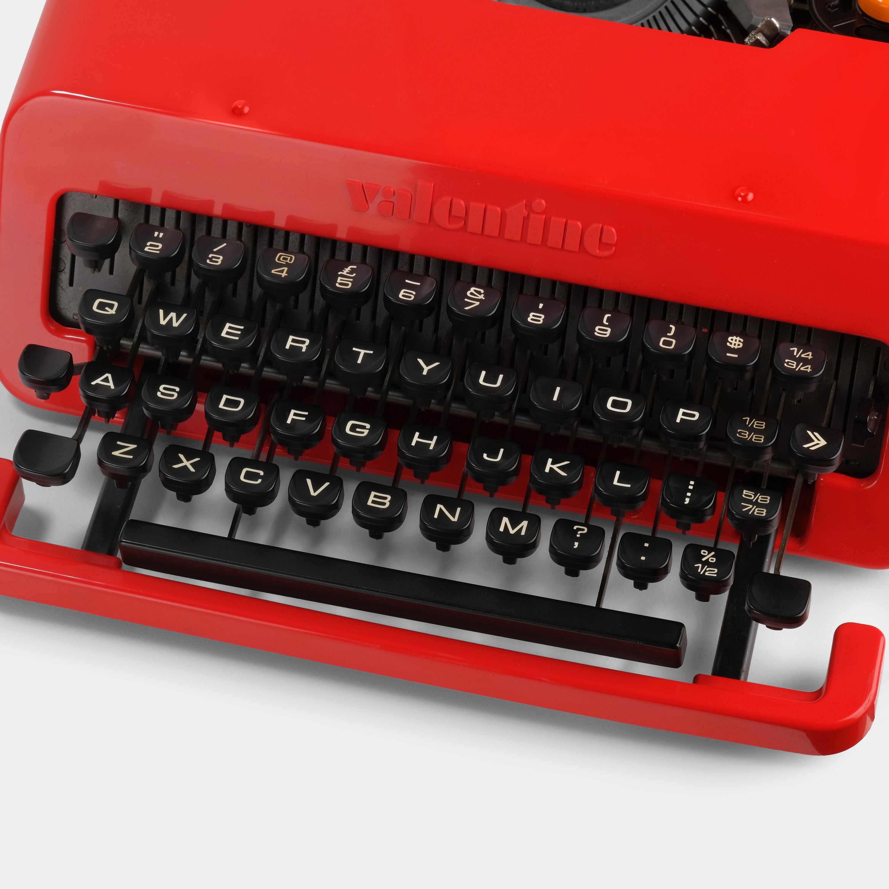 Olivetti Valentine Red Manual Typewriter and Case