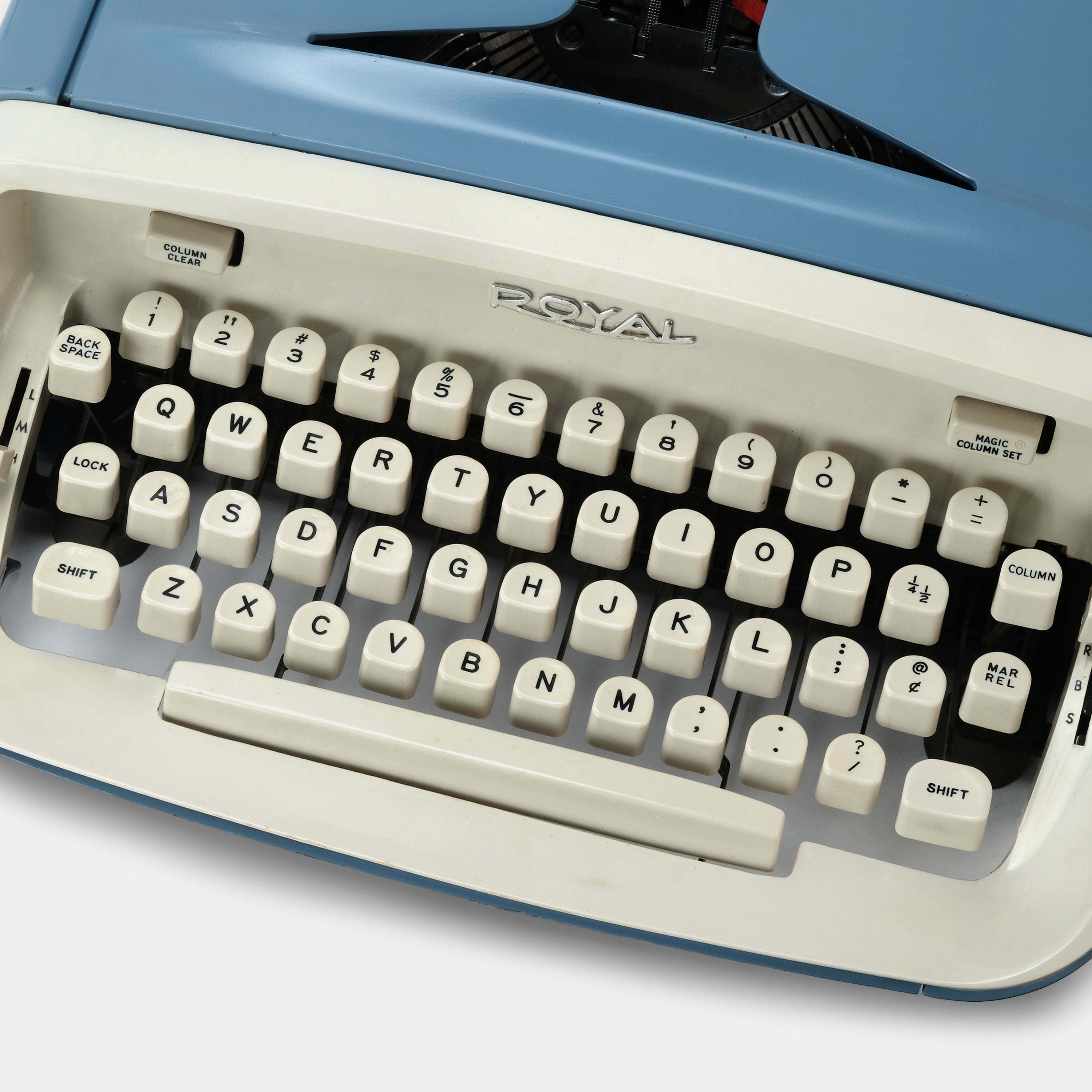 Royal Safari Blue Manual Typewriter and Case