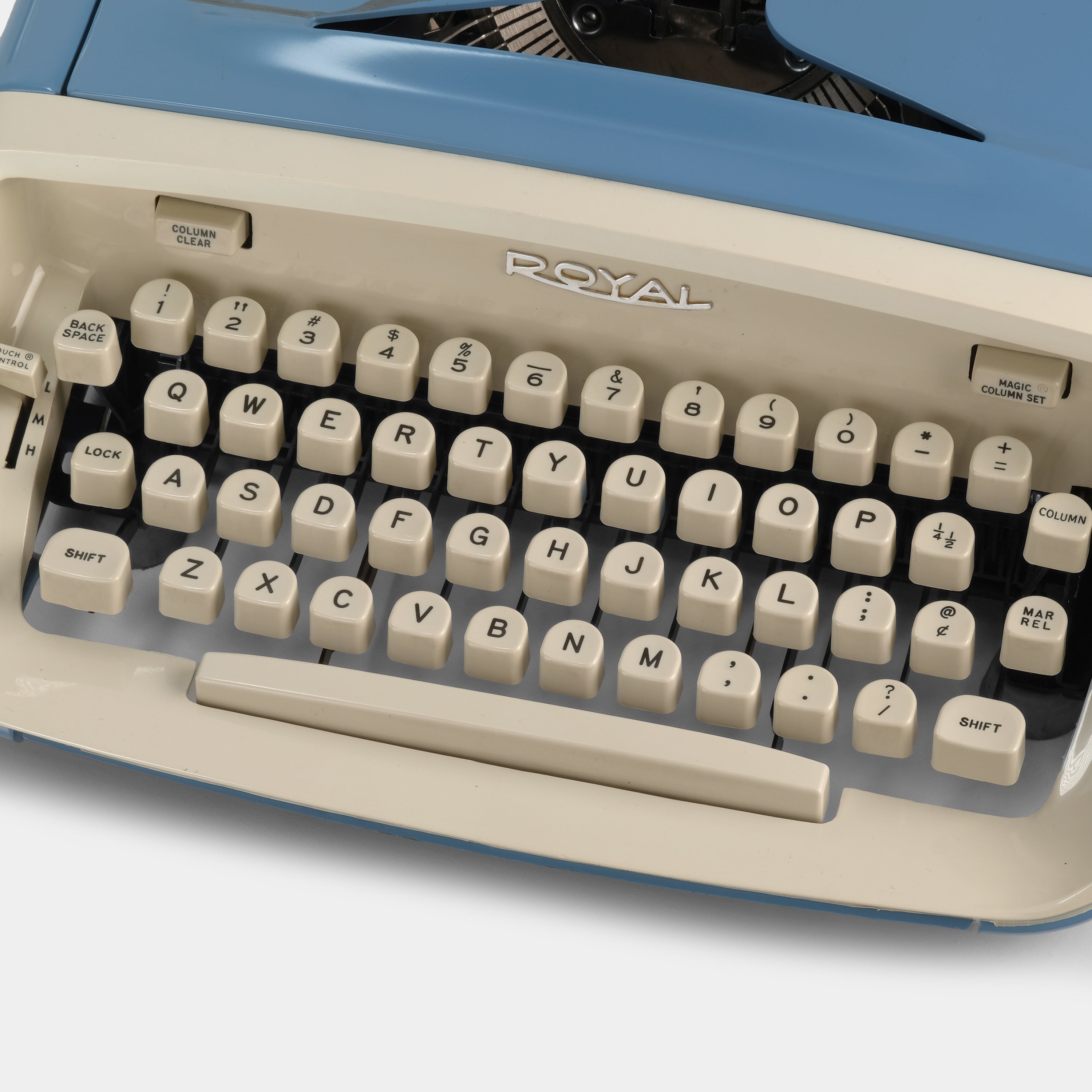 Royal Safari Blue Manual Typewriter and Case