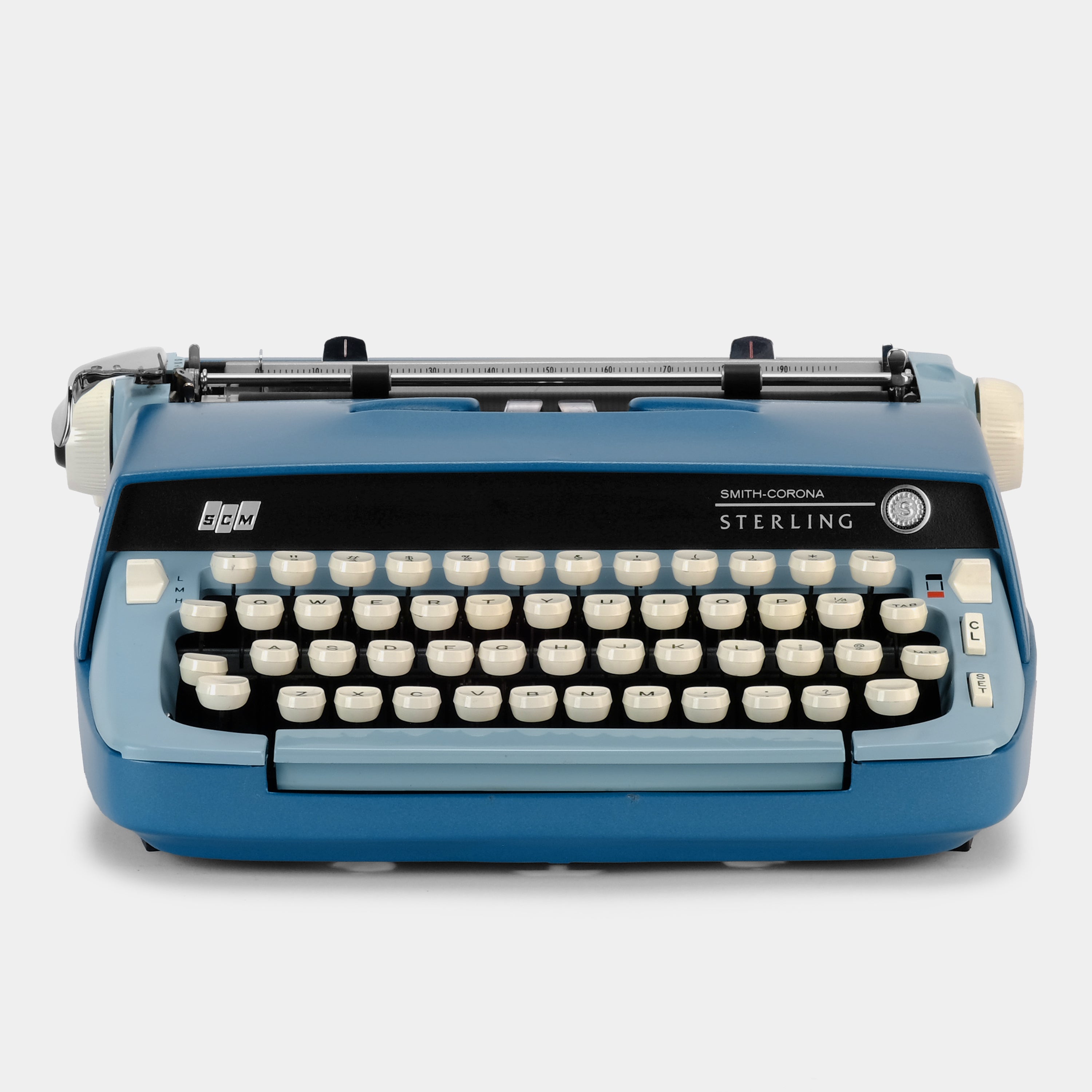 Smith-Corona Sterling Sky Blue Manual Typewriter