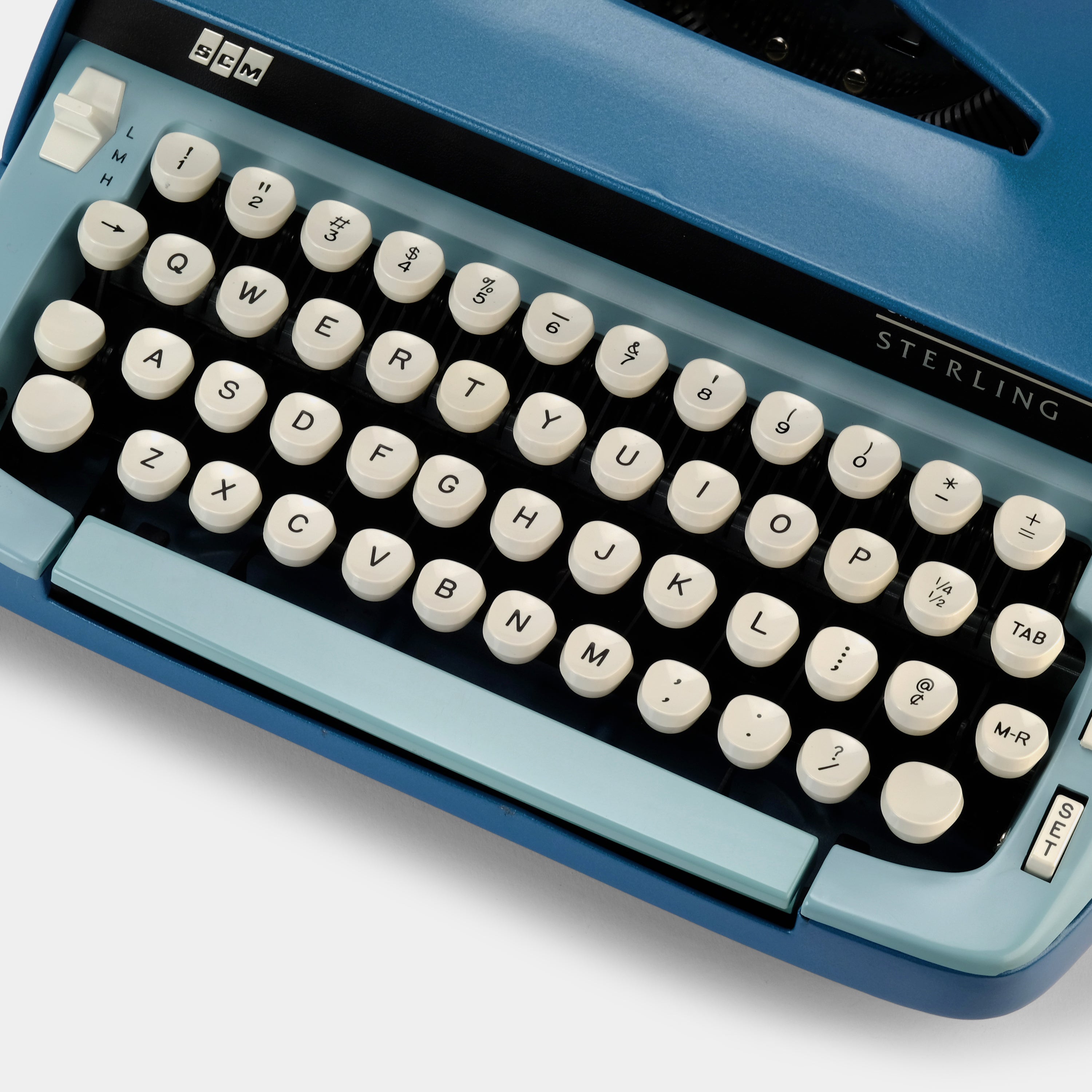 Smith-Corona Sterling Sky Blue Manual Typewriter