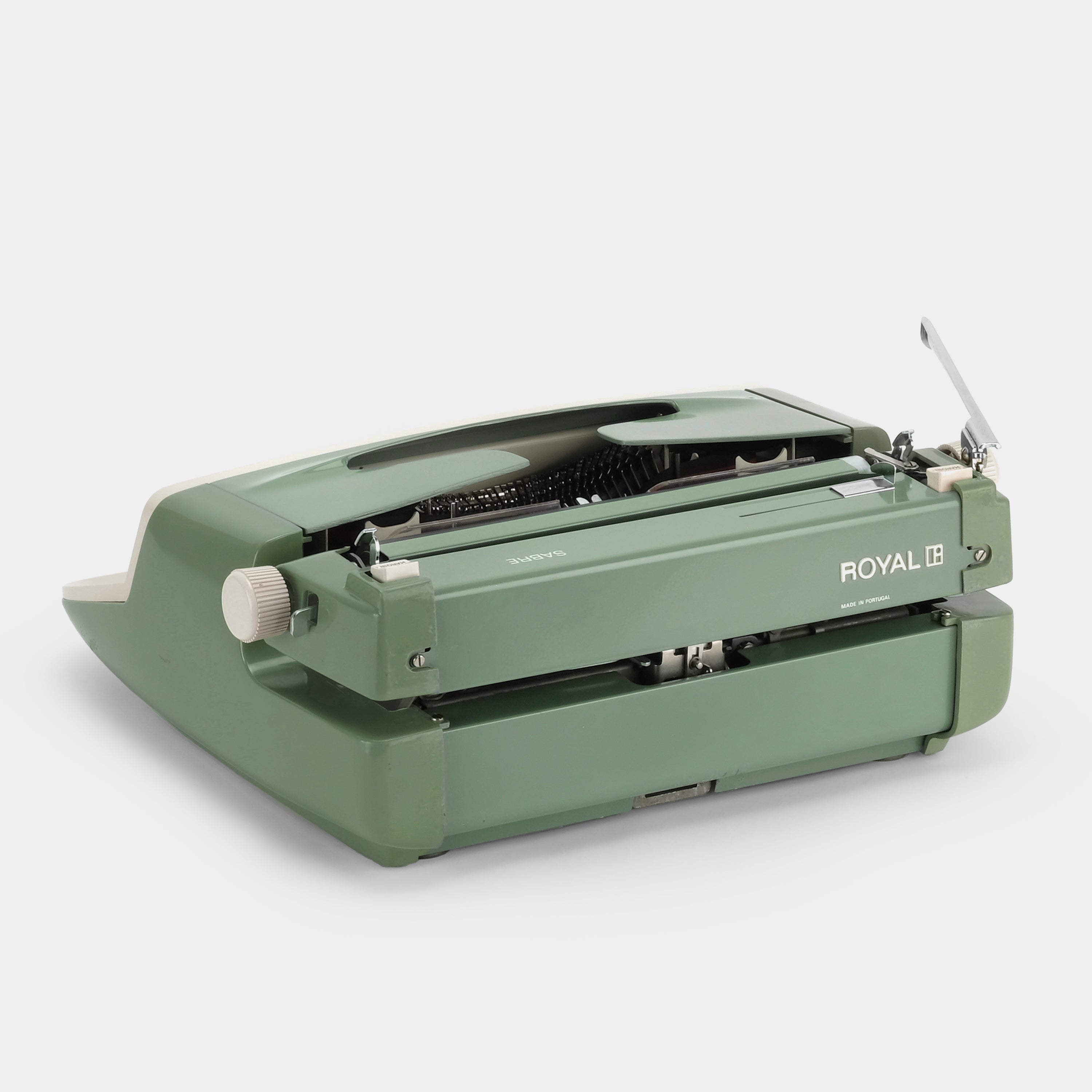 Royal Sabre Green Manual Typewriter and Case