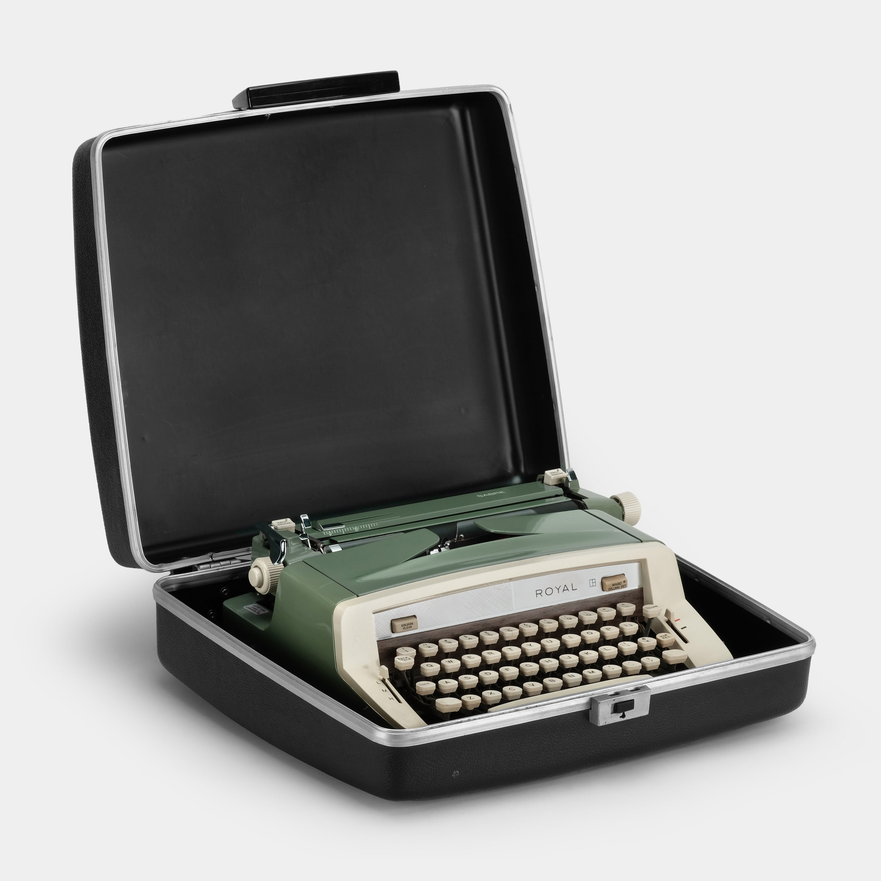 Royal Sabre Green Manual Typewriter and Case