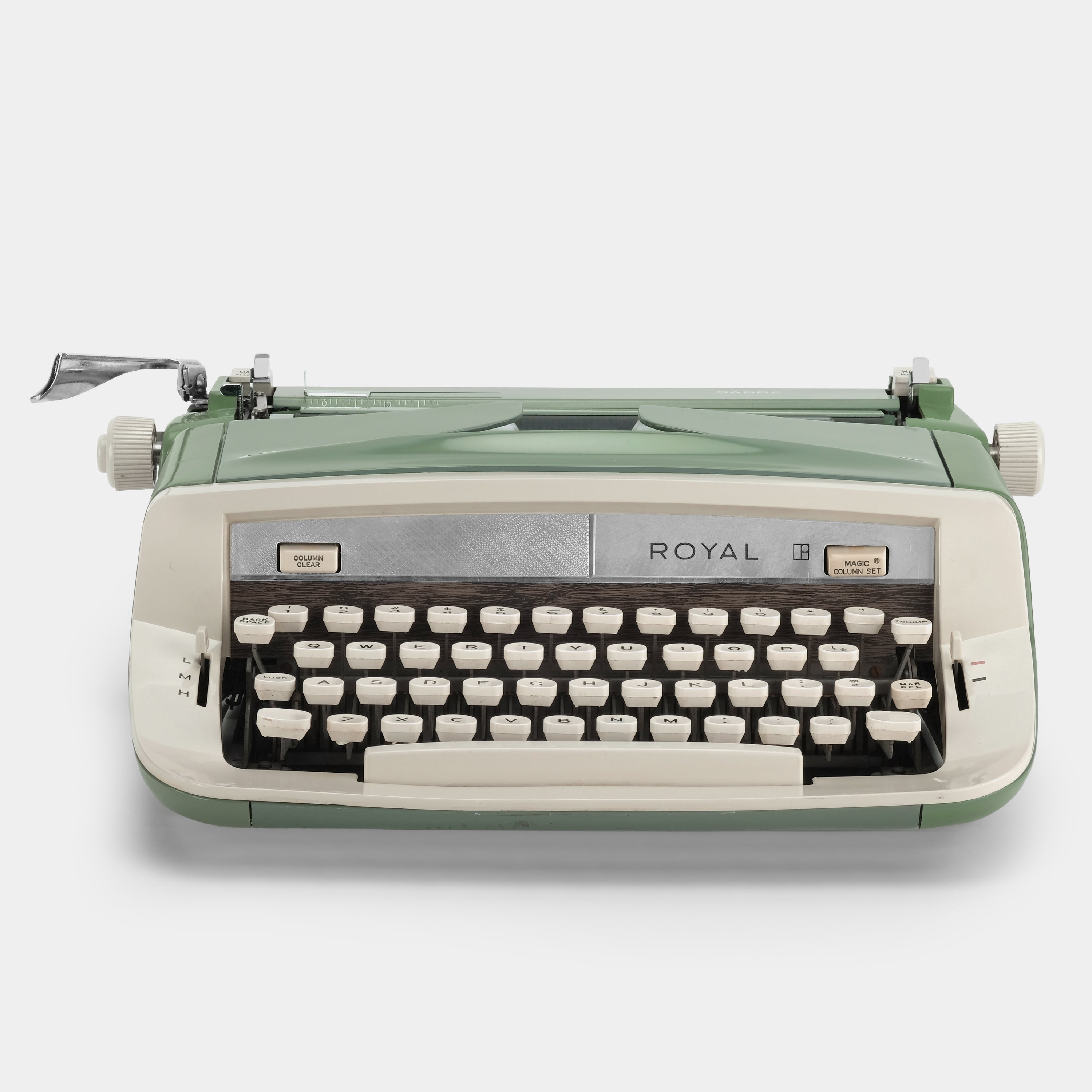 Royal Sabre Green Manual Typewriter and Case