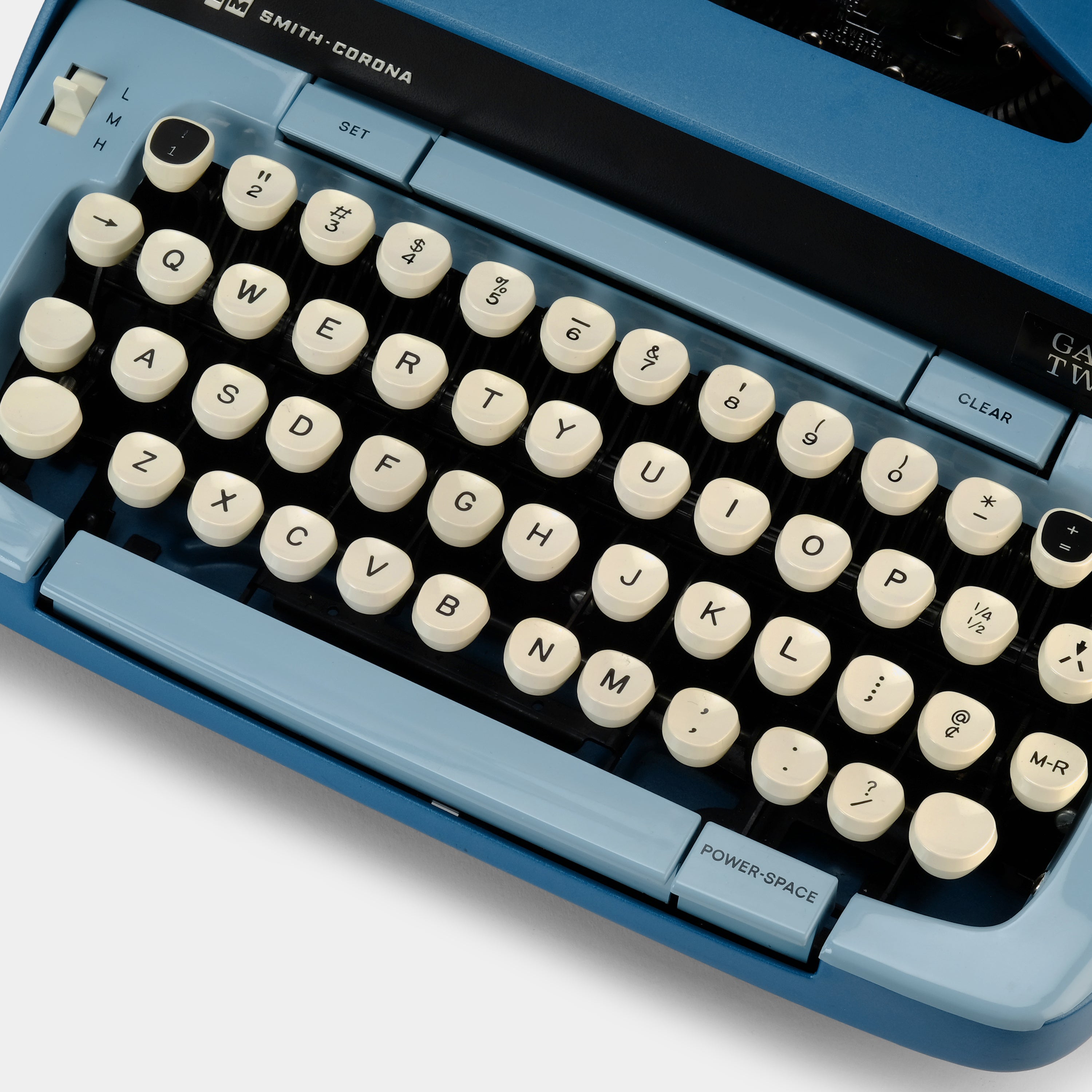 Smith-Corona Galaxie Twelve XII Blue Manual Typewriter and Case