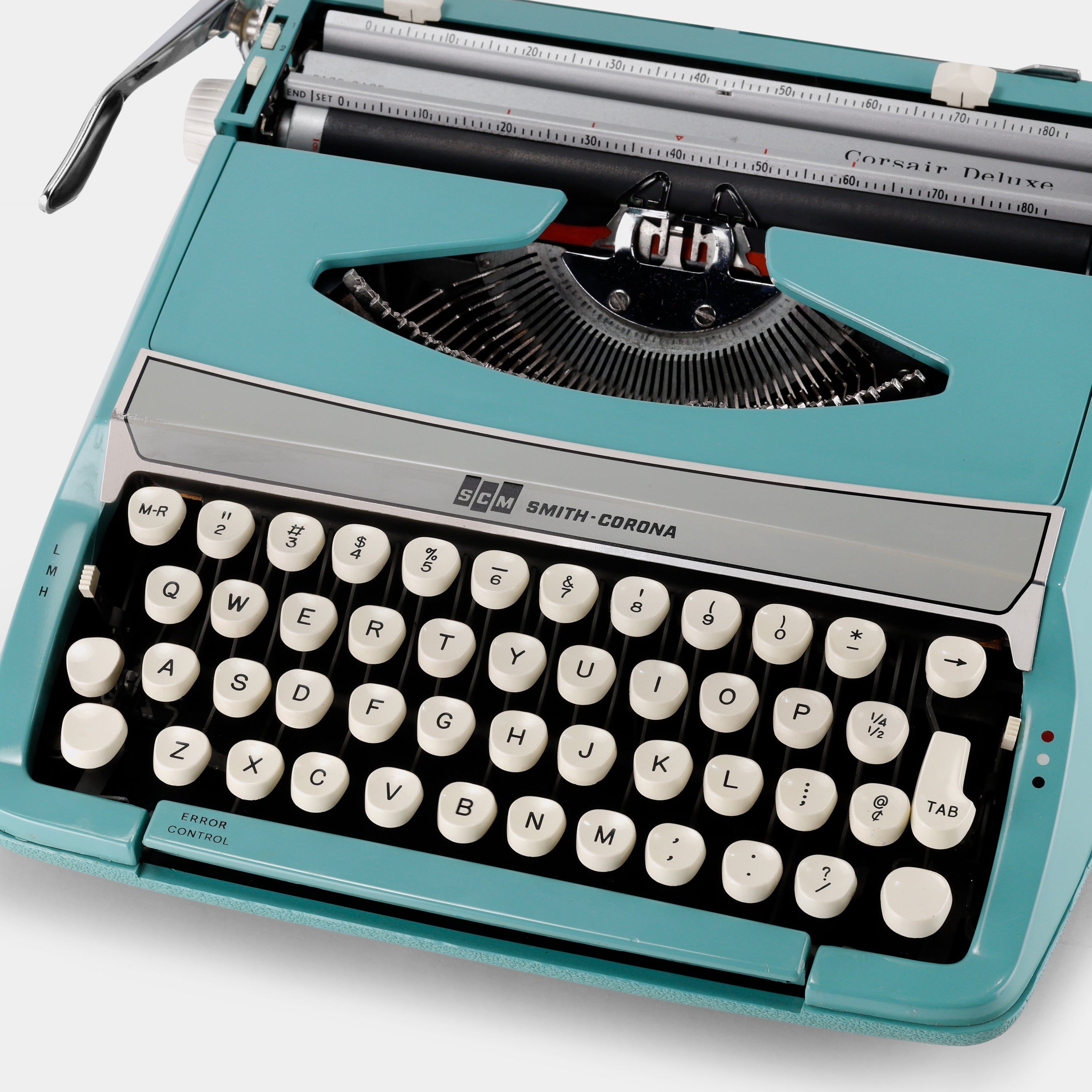 Smith-Corona Corsair Deluxe Turquoise Manual Typewriter