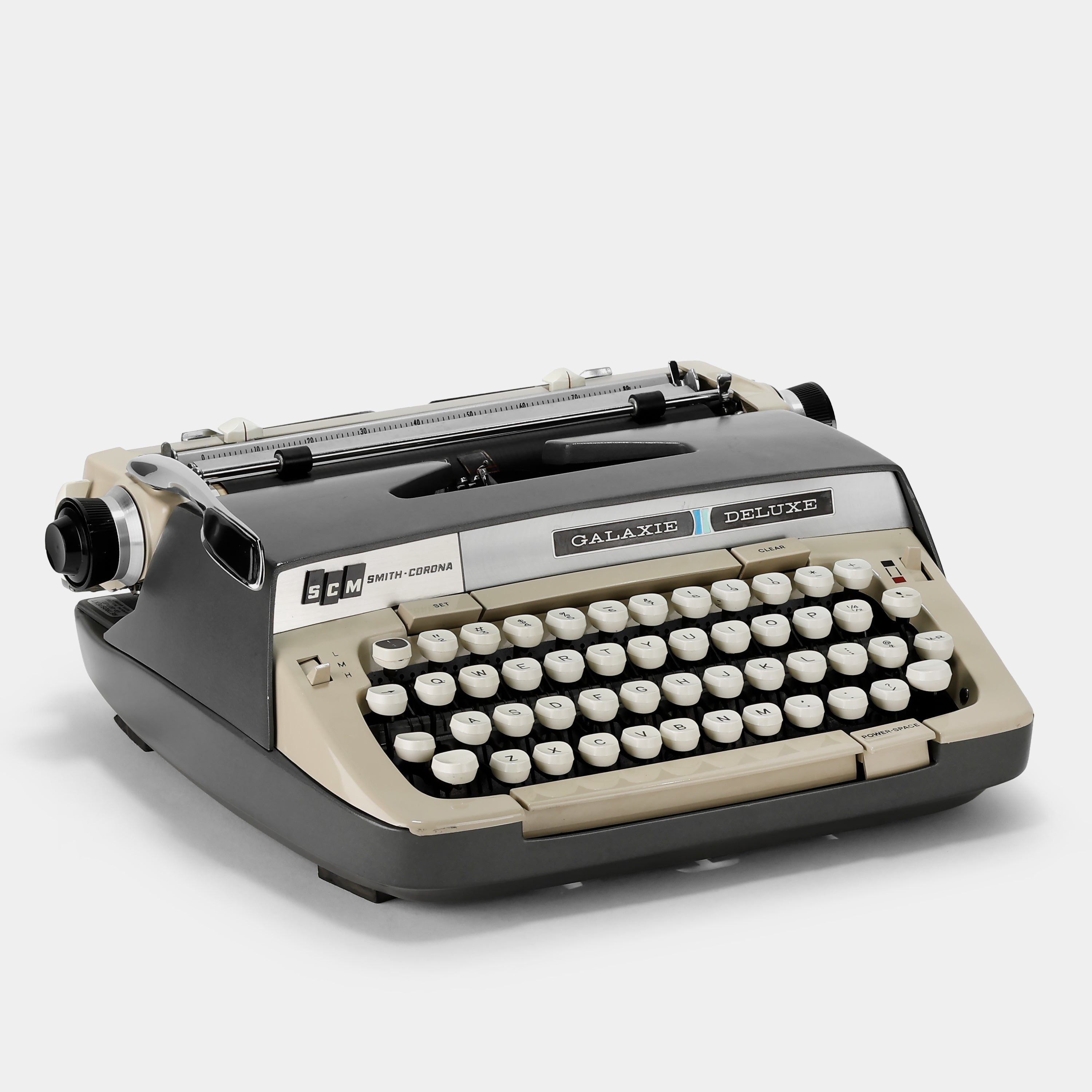 Smith-Corona Galaxie Deluxe Dark Grey Manual Typewriter and Case