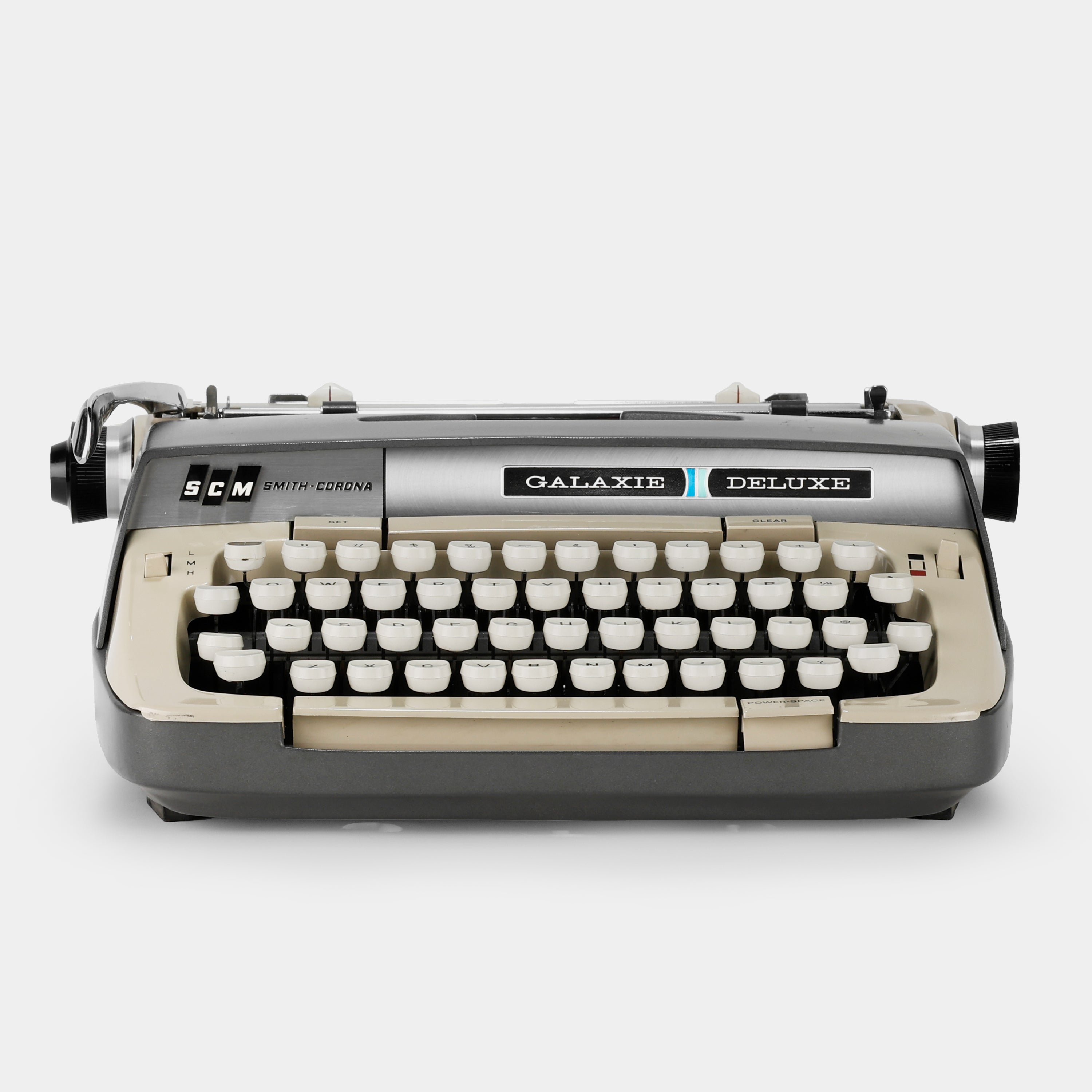 Smith-Corona Galaxie Deluxe Dark Grey Manual Typewriter and Case