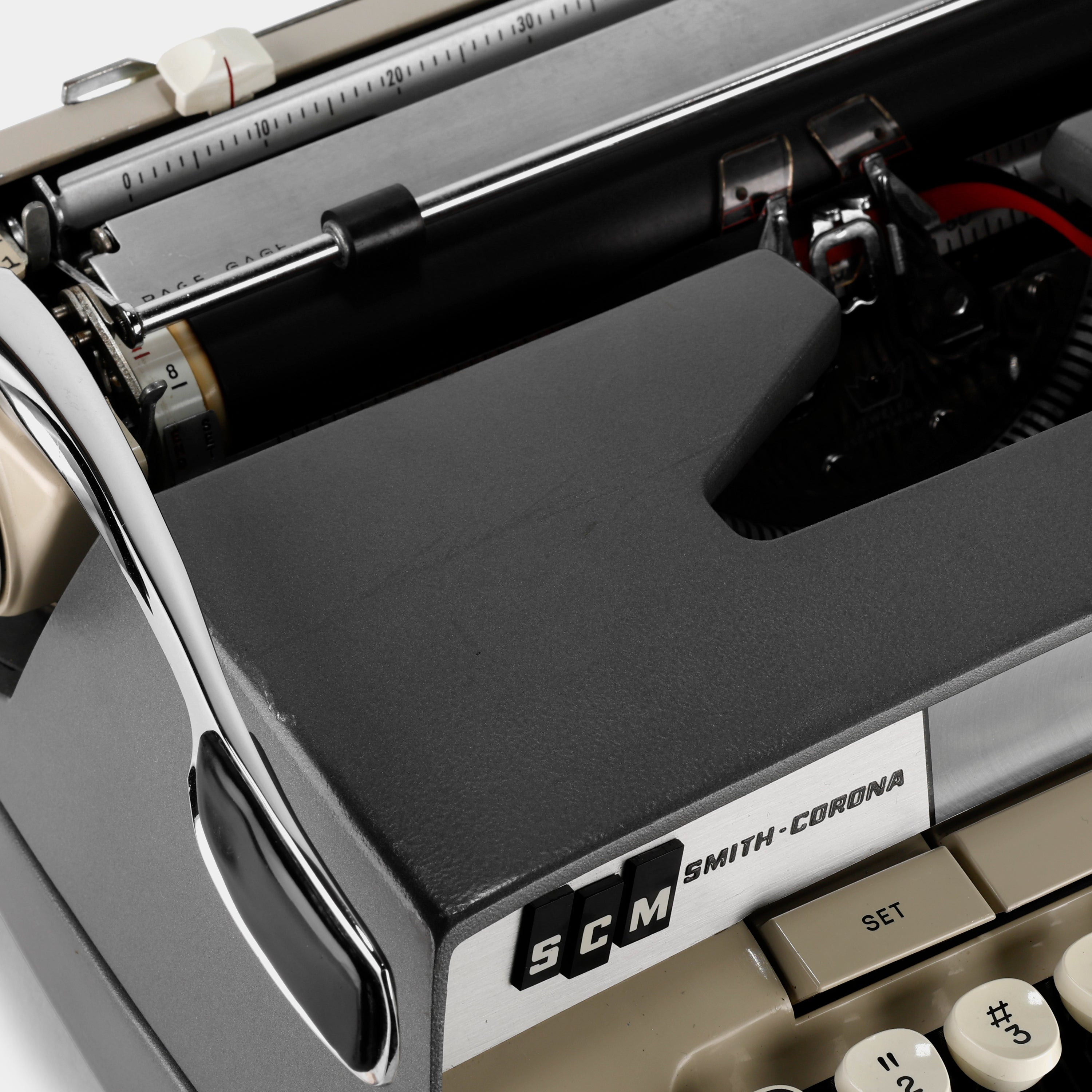 Smith-Corona Galaxie Deluxe Dark Grey Manual Typewriter and Case
