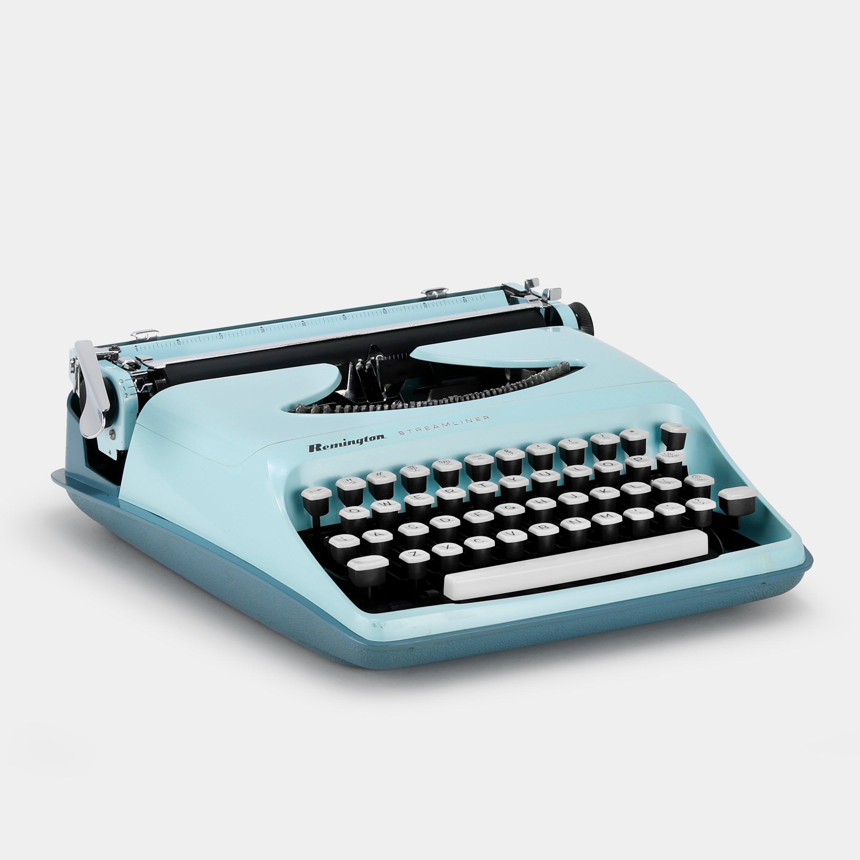 Remington Streamliner Teal Manual Typewriter and Case