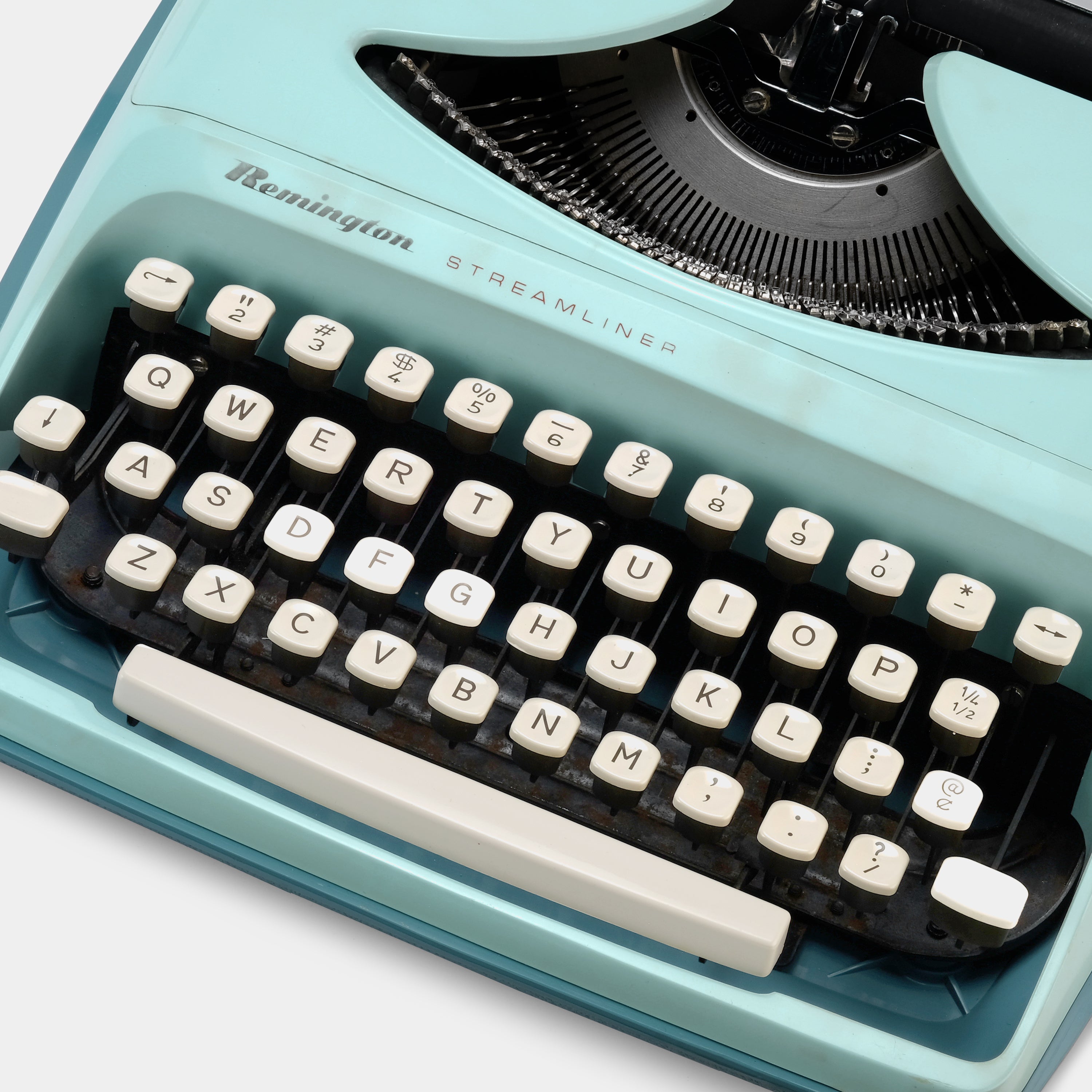 Remington Streamliner Teal Manual Typewriter and Case